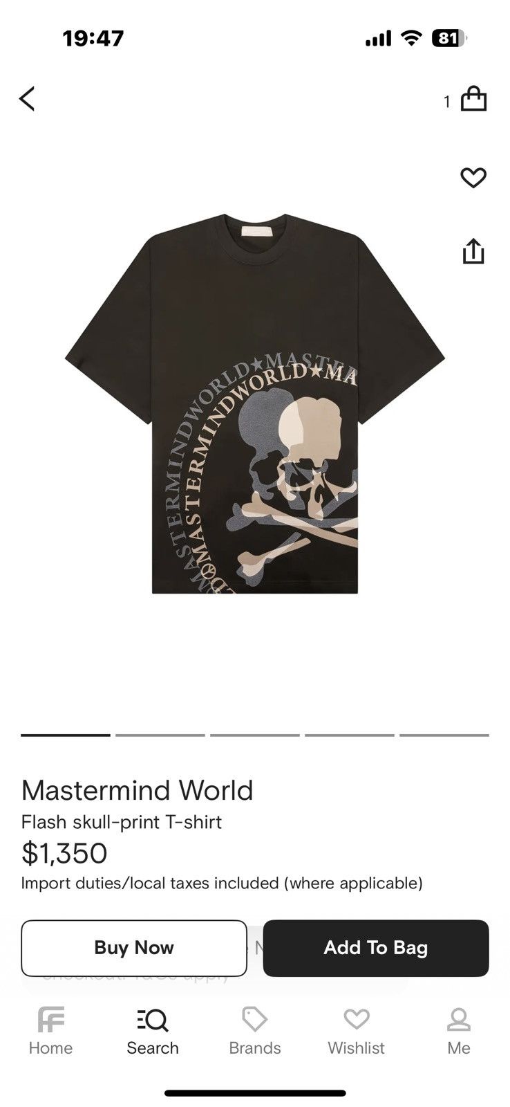 Mastermind World (Rare) Mastermind Flash Skull Oversized Tee Size US M / EU 48-50 / 2 - 9 Thumbnail