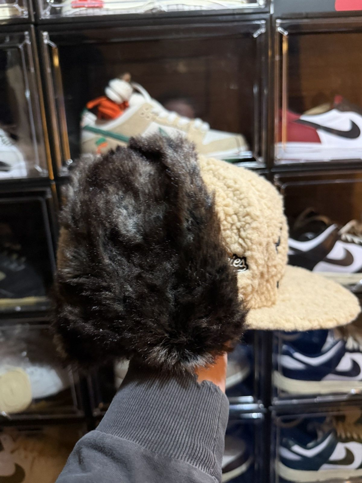 MyFitteds 7 1/4 MyFitteds Sherpa Dog Ears NY Yankees Khaki Tan Brown Size ONE SIZE - 2 Thumbnail