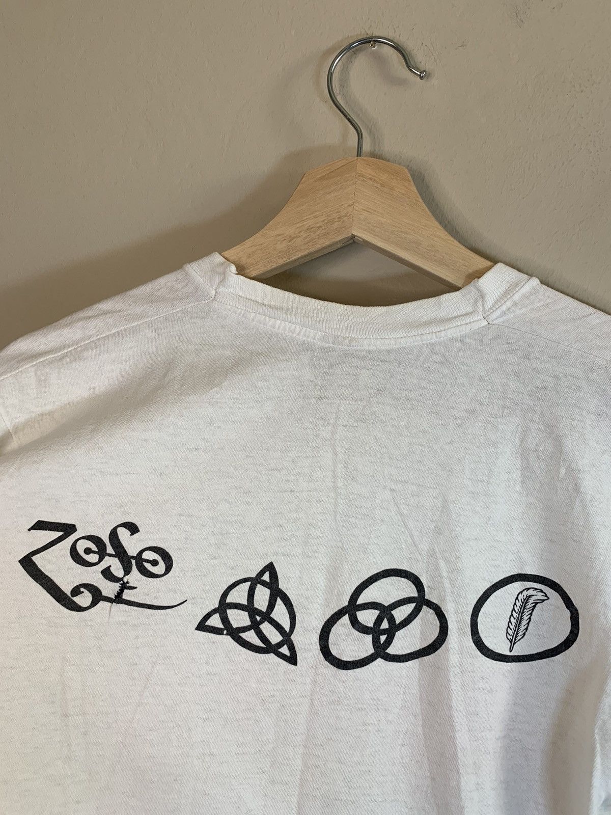 Band Tees × Led Zeppelin × Vintage RARE Vintage 1984 Led Zeppelin Swan Song Single Stitch Shirt Size US M / EU 48-50 / 2 - 4 Thumbnail