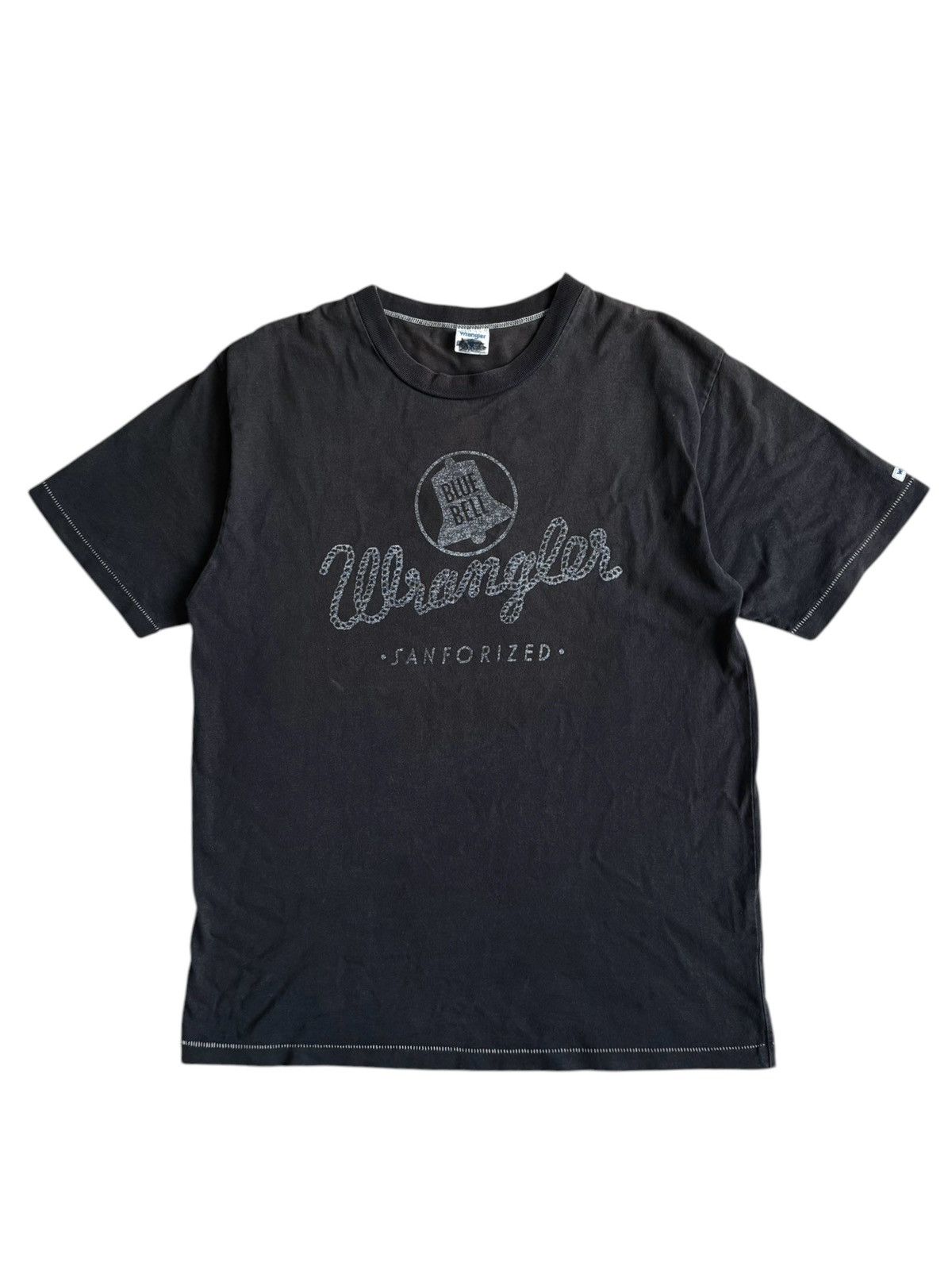 Japanese Brand × Vintage × Wrangler RARE Vintage Wrangler Blue Bell Sanforized Shirt Tees Size US M / EU 48-50 / 2 - 1 Thumbnail
