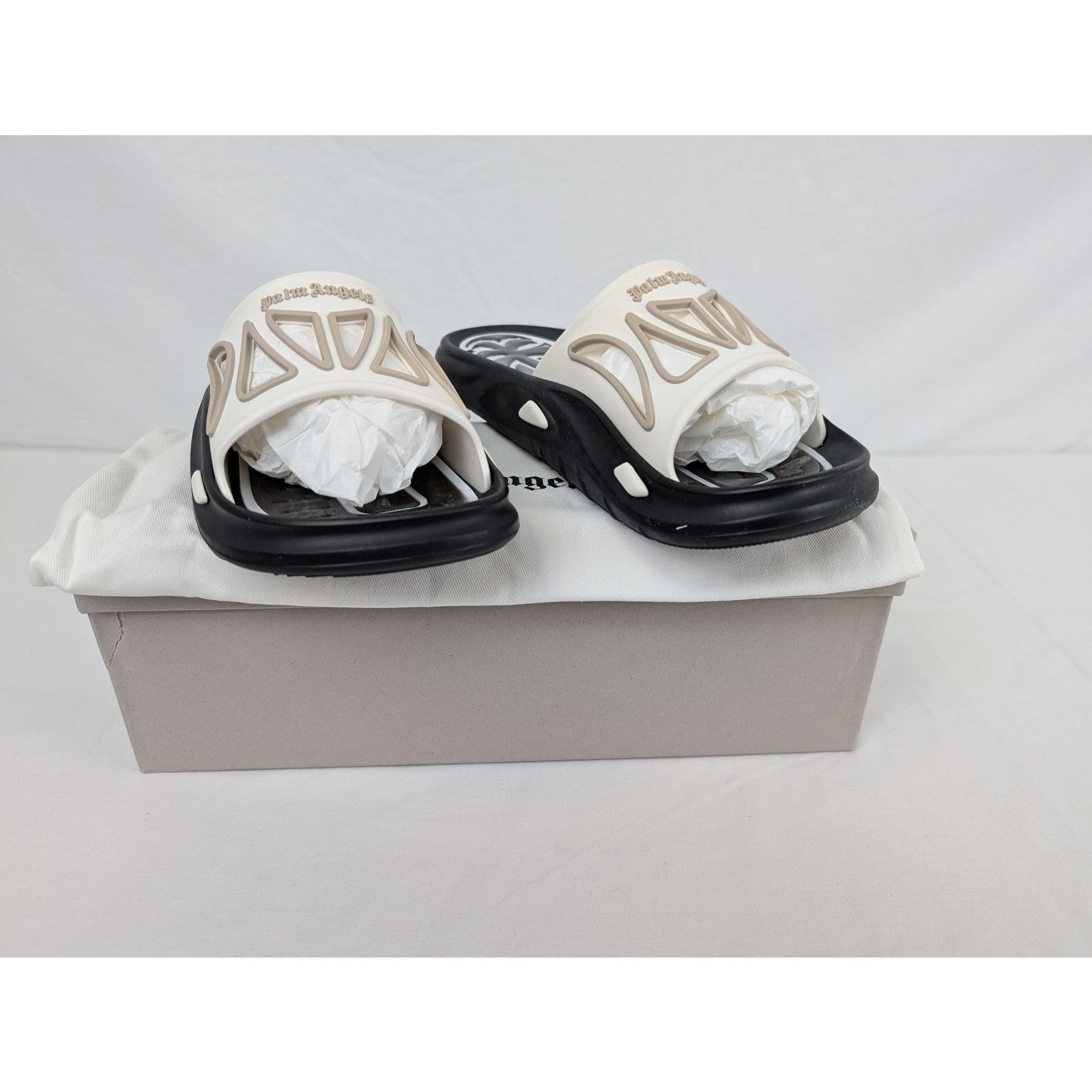 Palm Angels o1rshd1 Modular Slide in Black/White Size US 12 / EU 45 - 13 Thumbnail