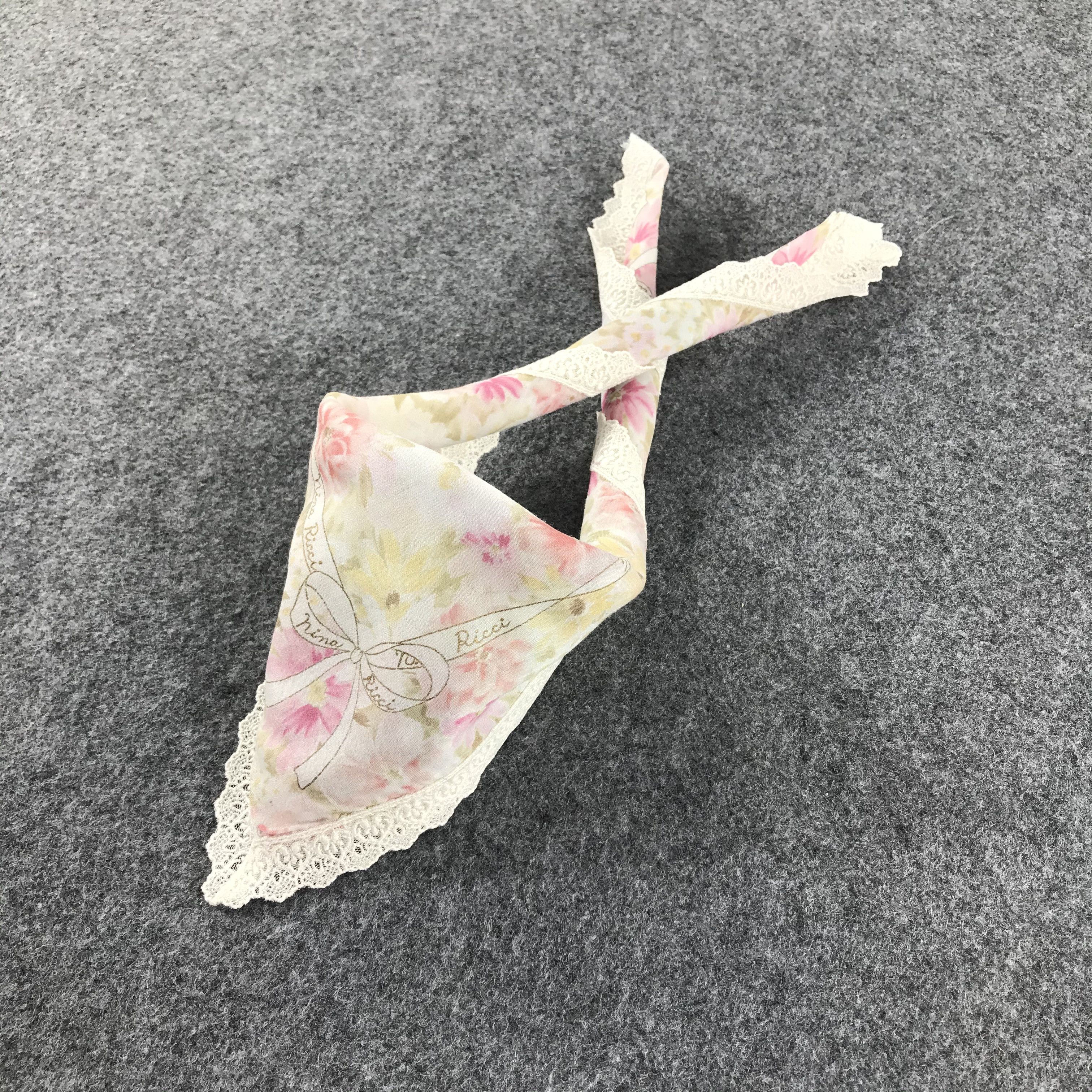 Nina Ricci Nina Ricci Floral Handkerchief Neckerchief Bandana H181 Size ONE SIZE - 2 Thumbnail