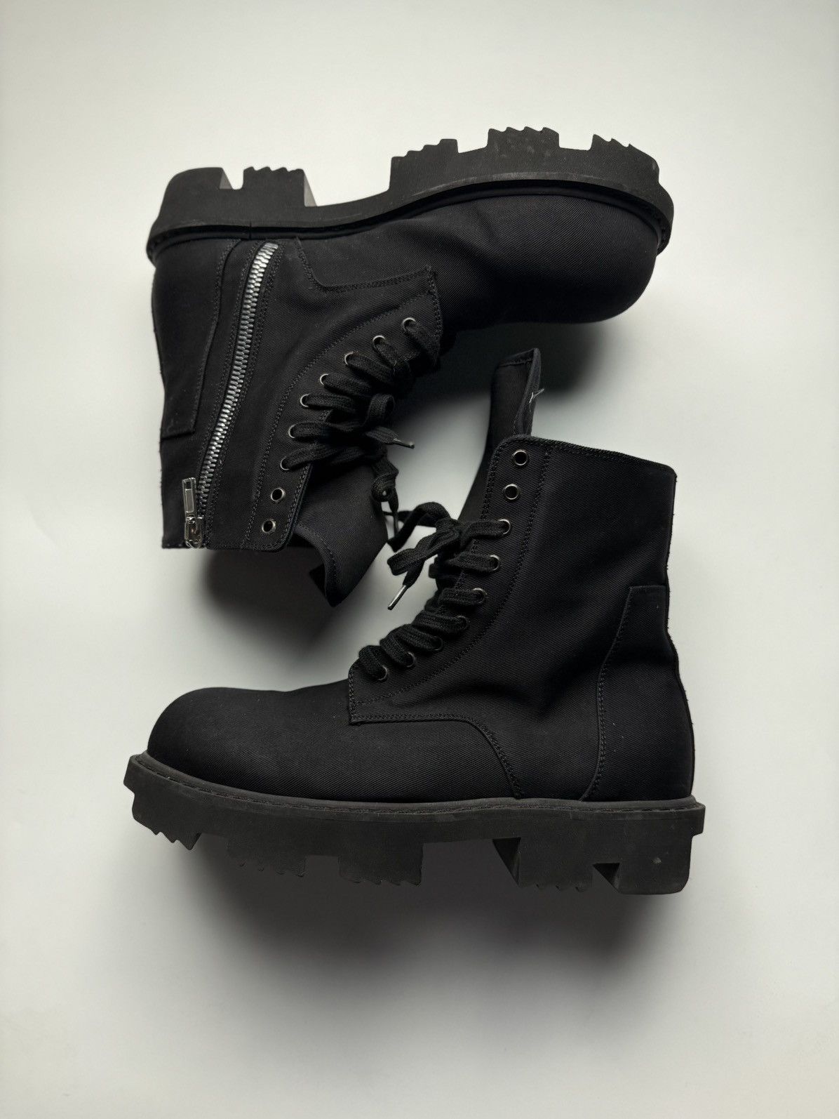 Rick Owens Megatooth Army Black Boots