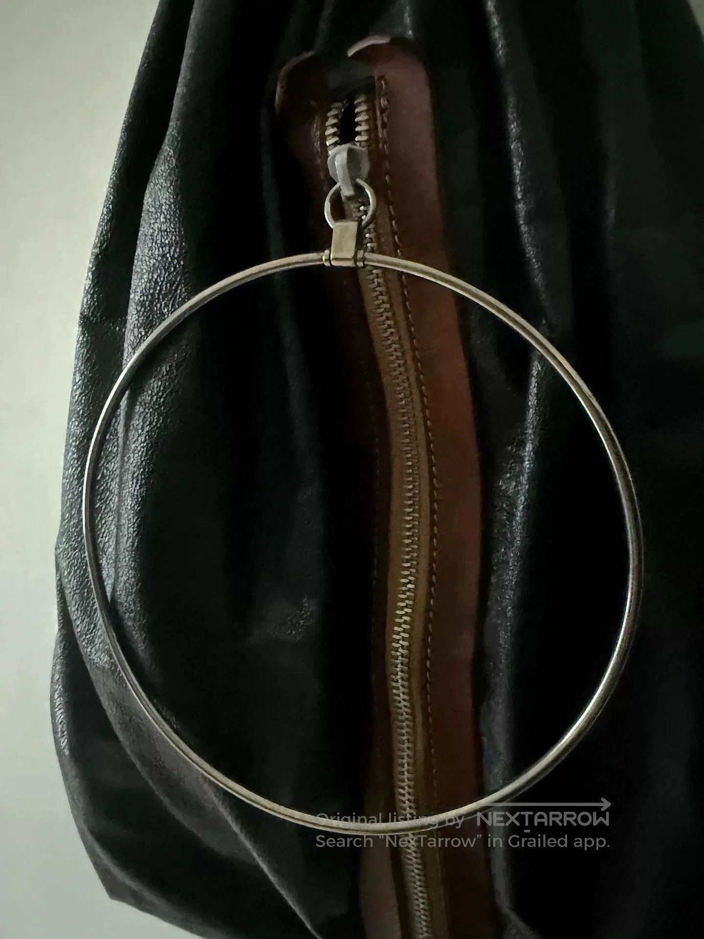 MM6 oversized black leather drawstring bag. Size ONE SIZE - 2 Thumbnail