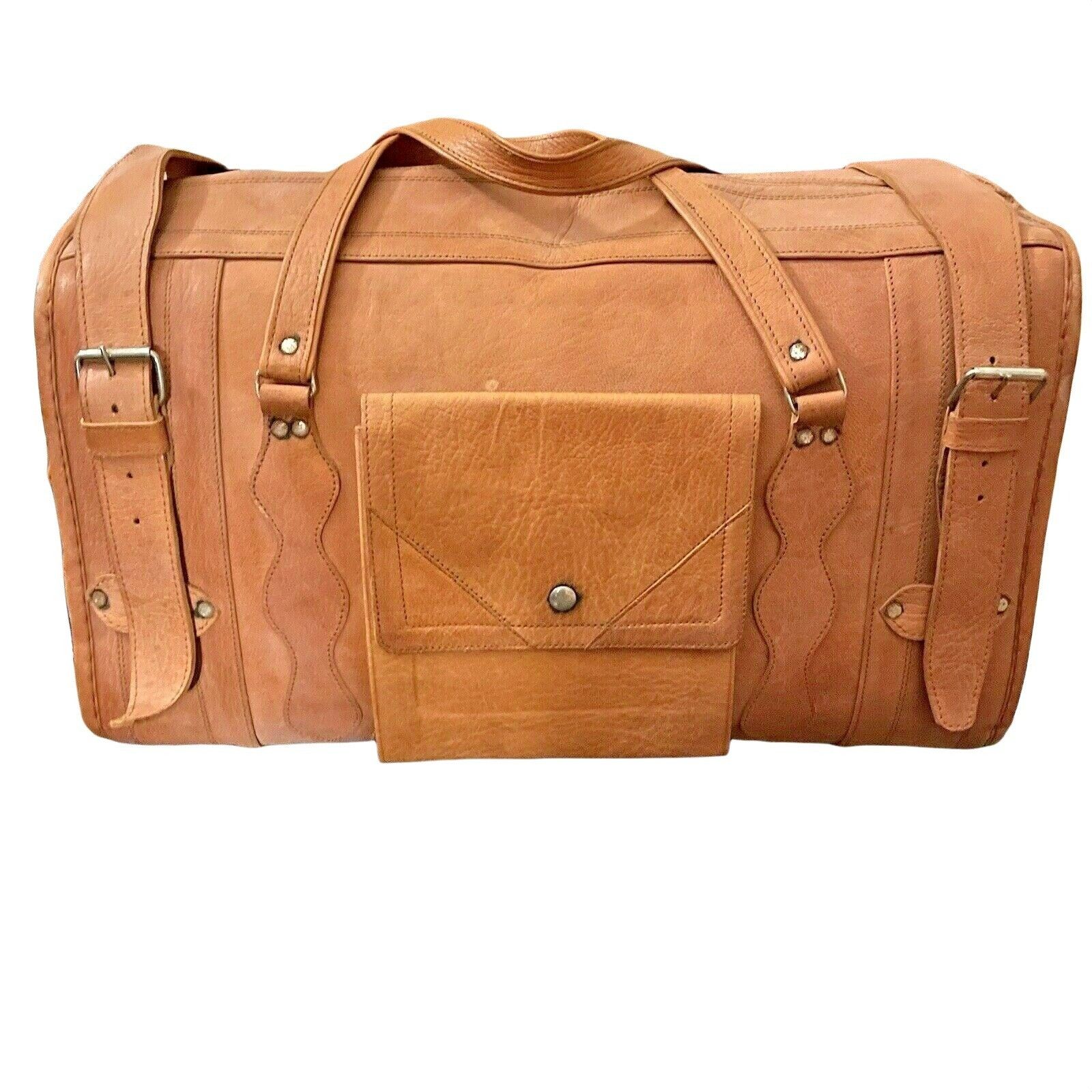 Vintage Weekender Luggage European Handmade Travel Duffle Ba