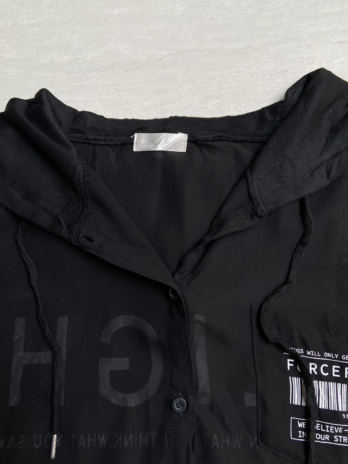 Designer × Japanese Brand GALYGE Black Mesh Hoodie/Shirt Size US XL / EU 56 / 4 - 5 Thumbnail