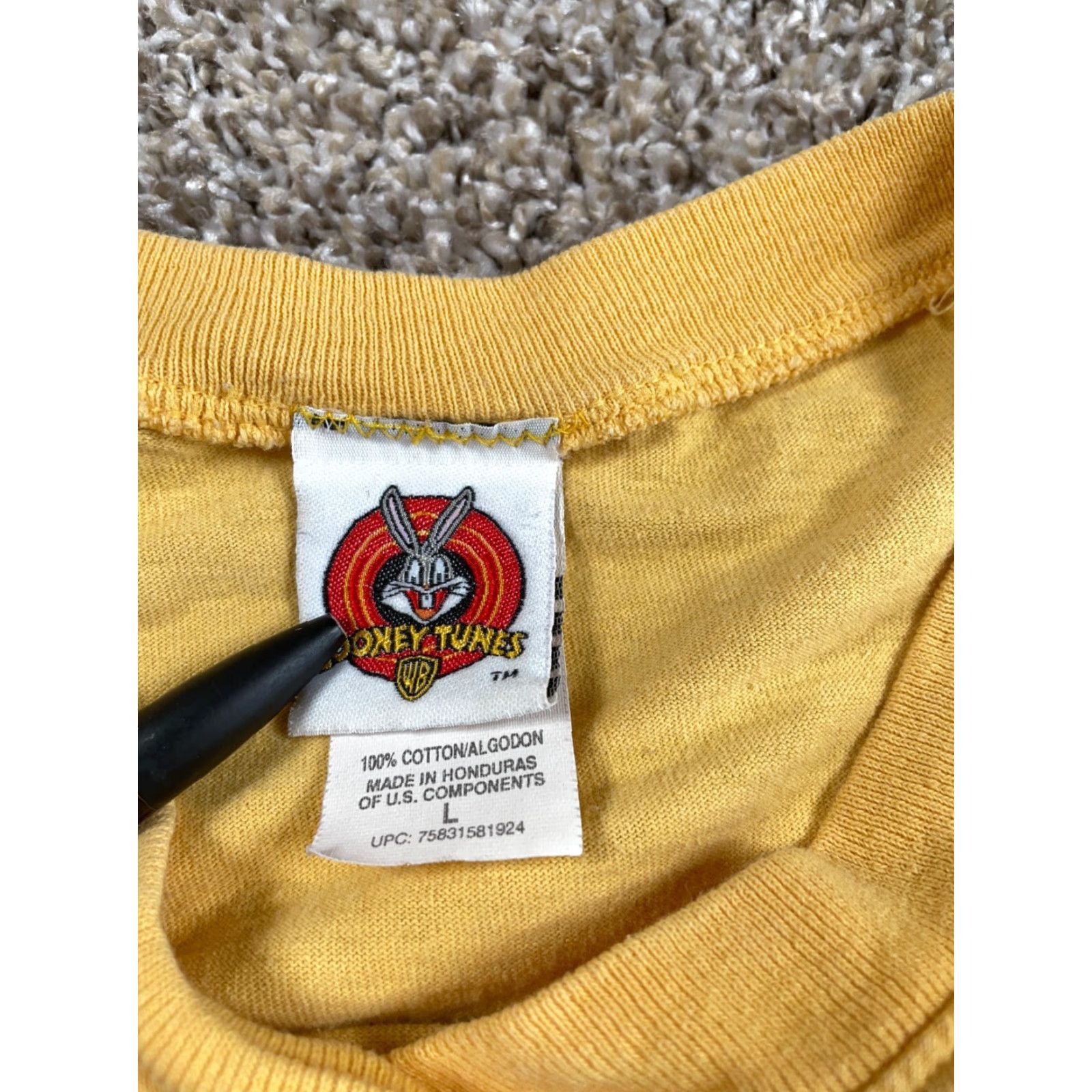 Vintage VINTAGE VTG Looney Tunes Tweety Bird Mood Swing T-Shirt Adult Large Dark Yellow Cotton Size US L / EU 52-54 / 3 - 4 Thumbnail