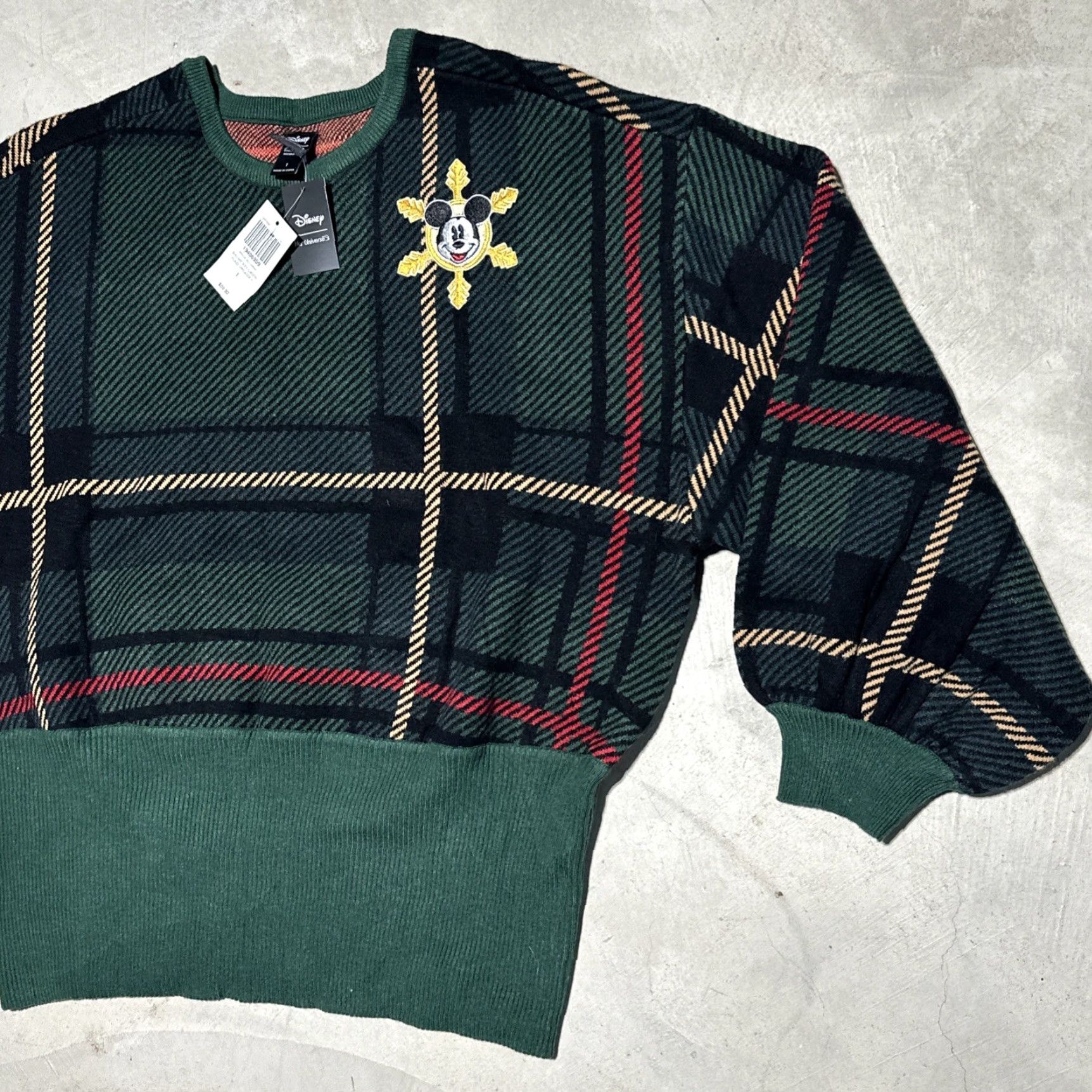 Vintage Her Universe Disney Holiday Plaid Mickey Mouse Knit Sweater NWT Women’s XL Size XL / US 12-14 / IT 48-50 - 2 Thumbnail