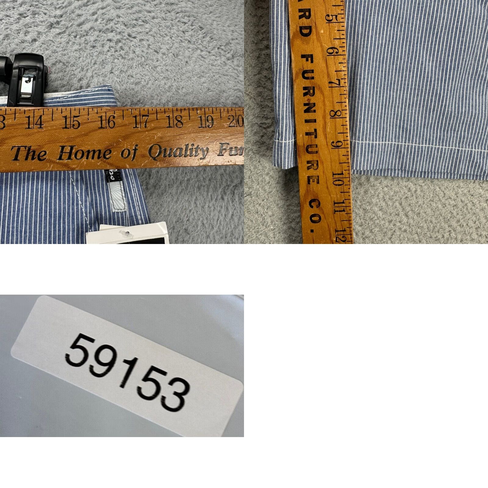Mambo Mambo Shorts Mens 30 Dark Blue Pinstripe Khakis Casual Flat Front Pockets NEW UI DP Size US 30 / EU 46 - 8 Thumbnail