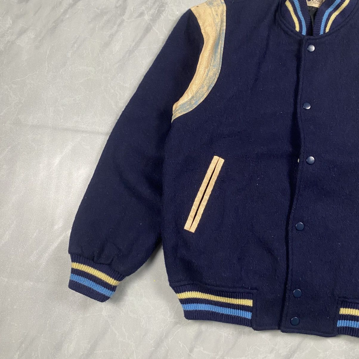 Japanese Brand Vintage 90s Caravach Kohmabon Japan Wool Varsity Jacket Size US M / EU 48-50 / 2 - 3 Thumbnail