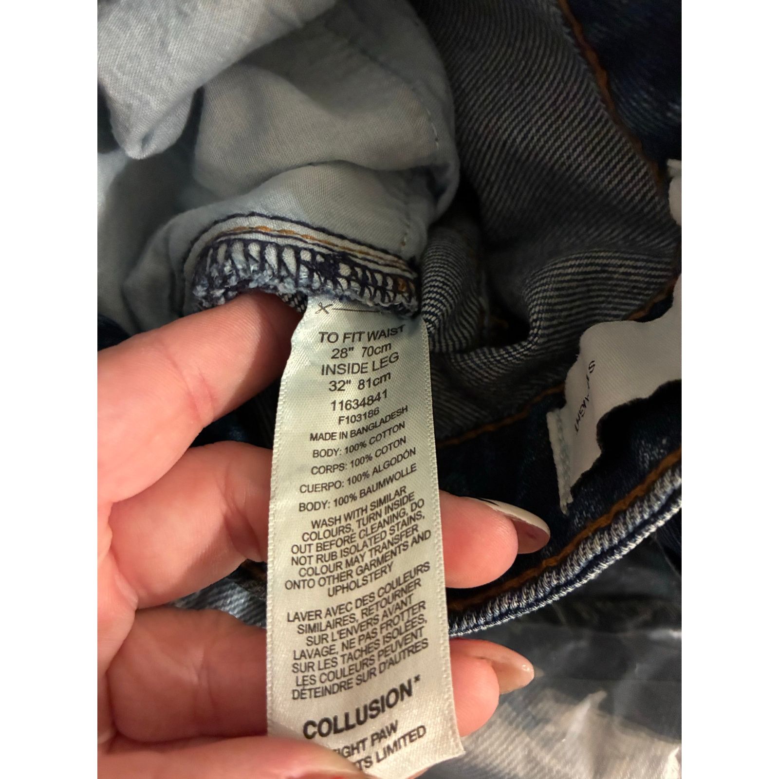Other Collusion Straight Fit Denim Jean Medium Wash EU 30 / US 8 Size 30" / US 8 / IT 44 - 5 Thumbnail