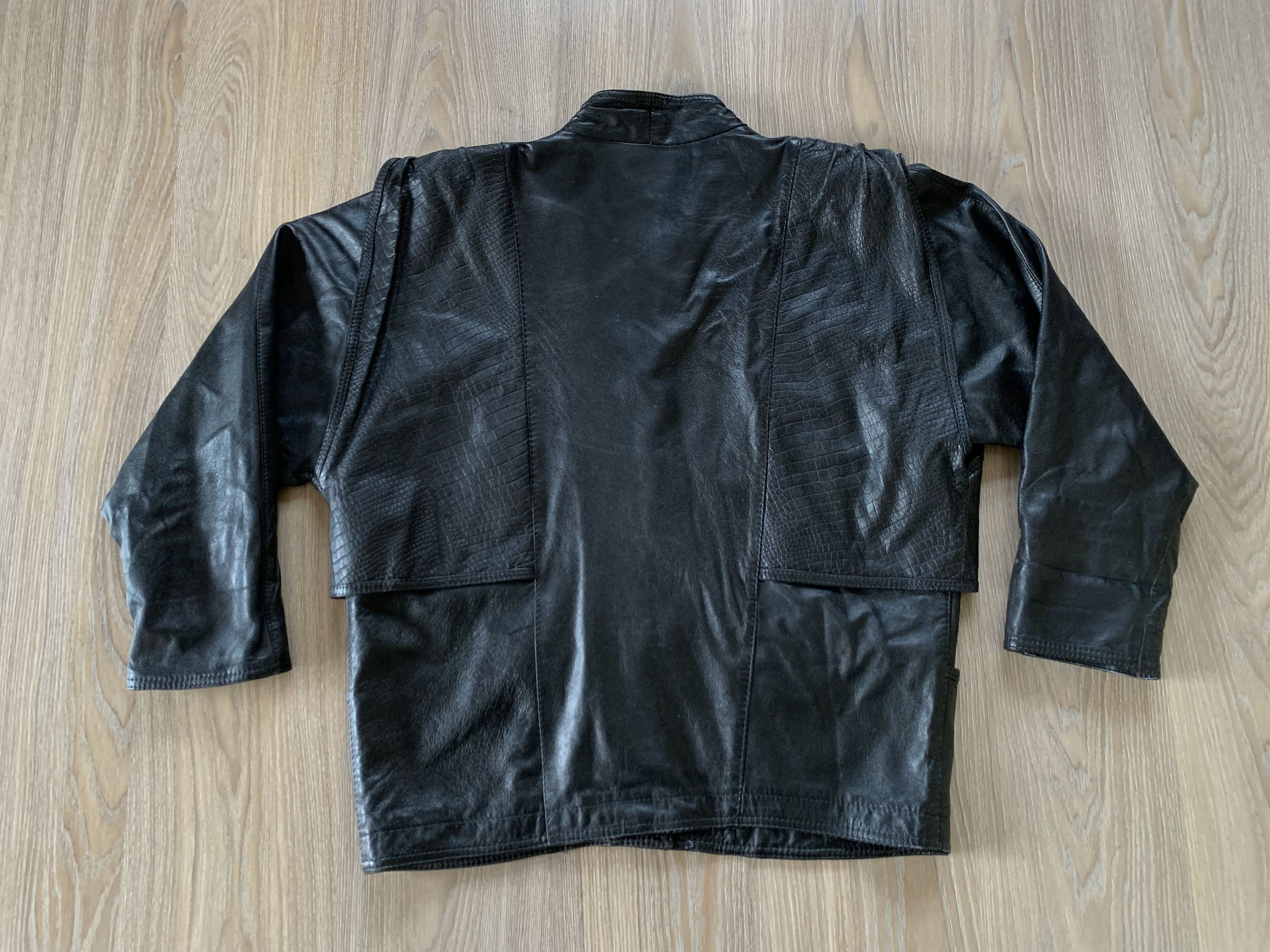Vintage Vintage Black Leather Multi Pocket Jacket Size US M / EU 48-50 / 2 - 3 Thumbnail