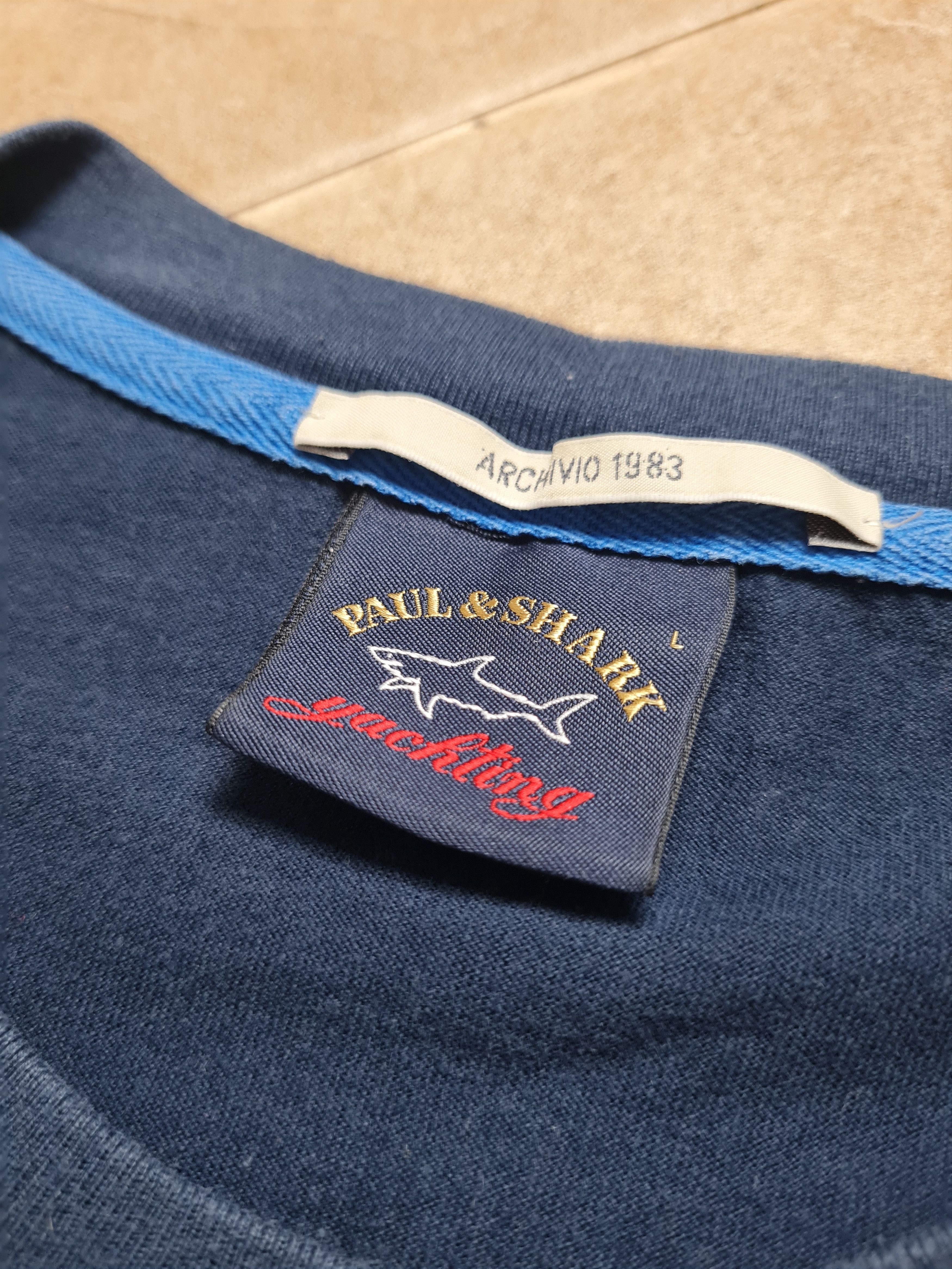 Paul & Shark Shirts Paul Shark Short Sleeve Basic T-Shirt Big Logo Size L Size US L / EU 52-54 / 3 - 8 Thumbnail