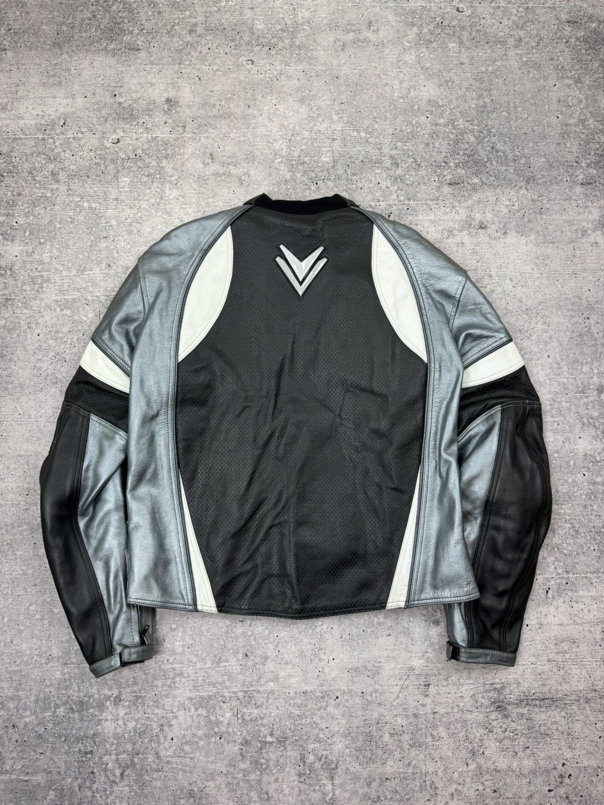 Vintage Vintage Frank Thomas Genuine Leather Racing Moto Jacket XL Size US XL / EU 56 / 4 - 18 Thumbnail