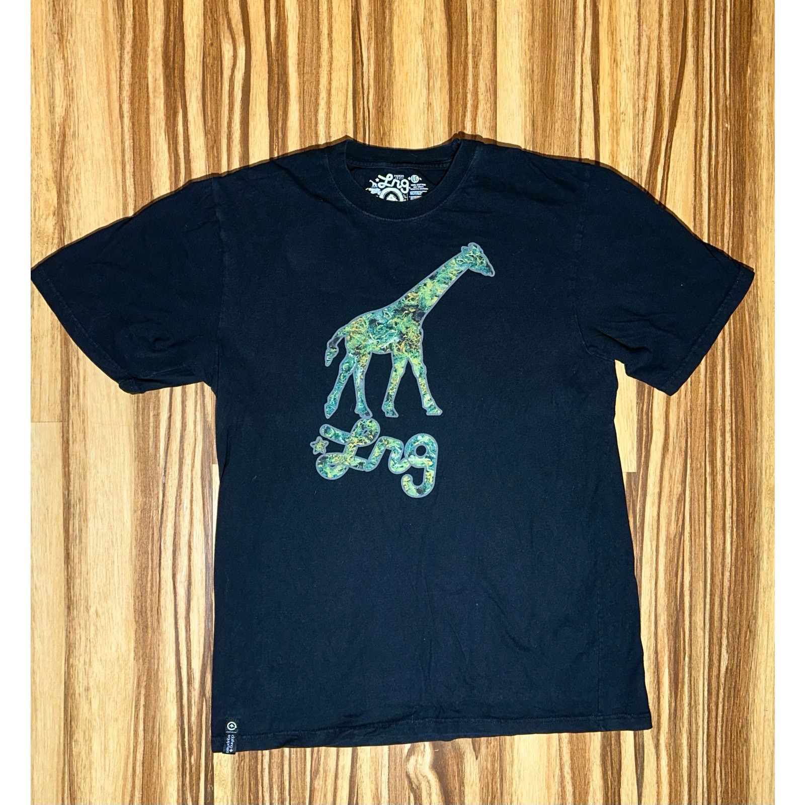 LRG LRG Giraffe Marihuana Print Size Large Black Tshirt Size US L / EU 52-54 / 3 - 2 Thumbnail