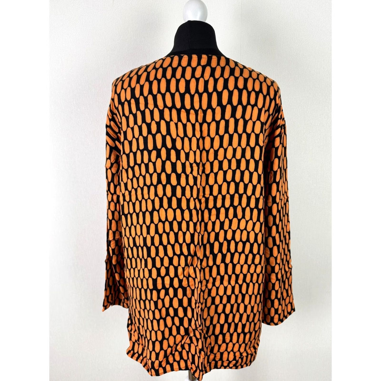 Marimekko Marimekko Eanni Asema Finland womens orange black shirt tunic L Size L / US 10 / IT 46 - 3 Thumbnail
