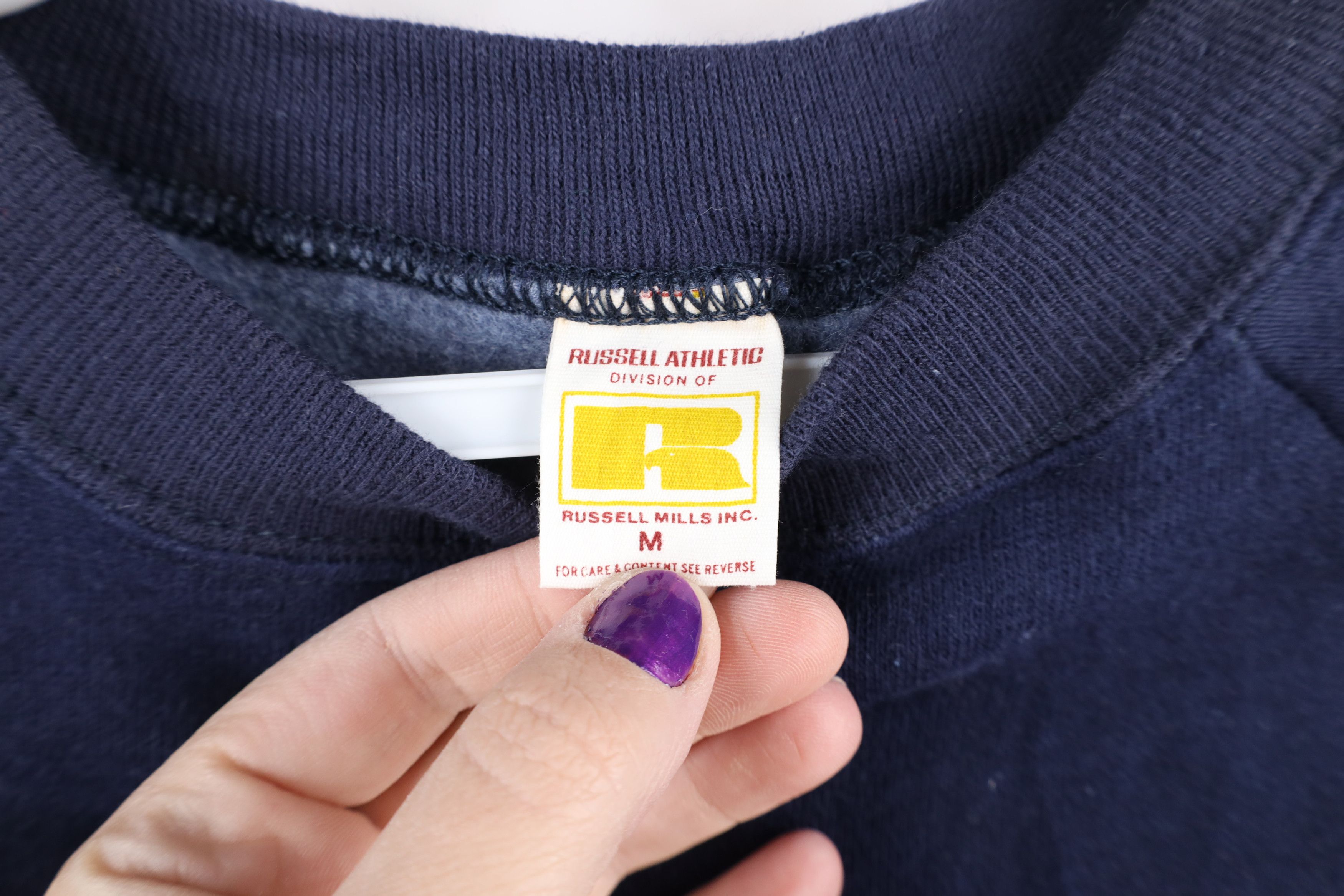 Russell Athletic Vintage 70s Russell Athletic Crewneck Sweatshirt Blue USA Size US M / EU 48-50 / 2 - 6 Thumbnail