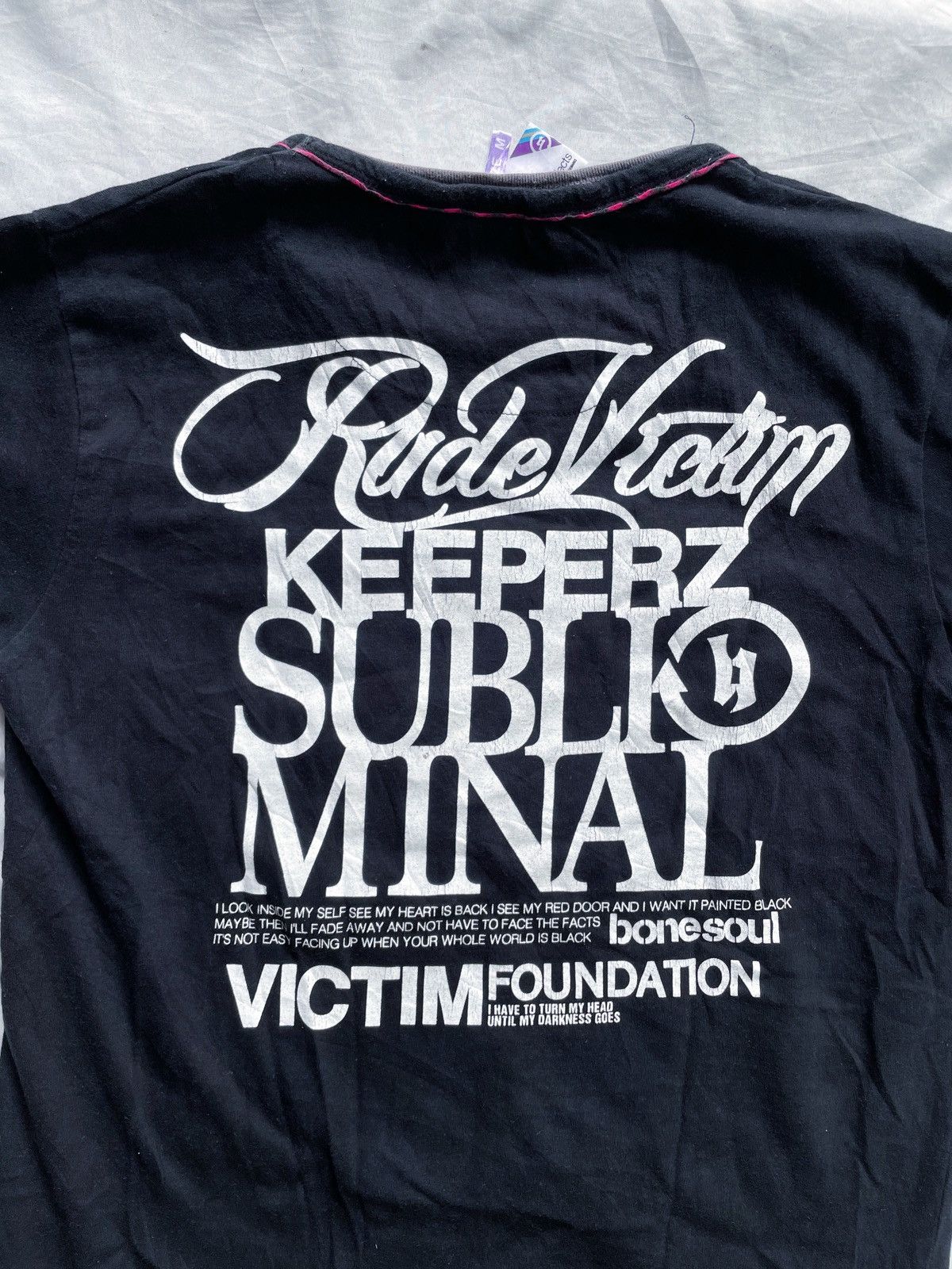 Beauty Beast × Hysteric Glamour × Japanese Brand B ONE SOUL DOUBLE LAYER POEM TEE Size US L / EU 52-54 / 3 - 8 Thumbnail