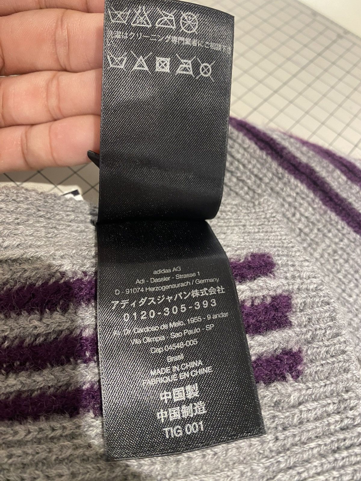 Adidas × Y-3 × Yohji Yamamoto Y-3 Wool Scarf 125X10CM Size ONE SIZE - 5 Thumbnail