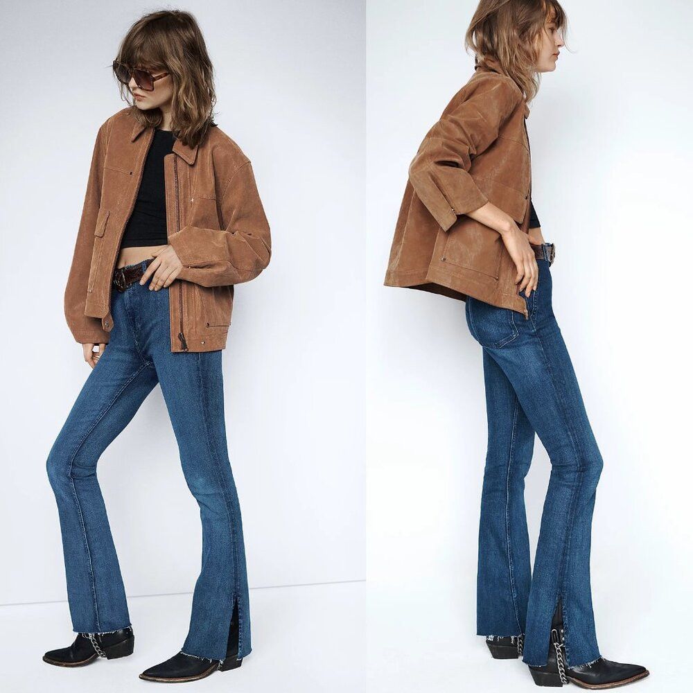 Free People NWT New Free People We The Free Level Up Slit Slim Flare Ni Size 31" - 1 Thumbnail