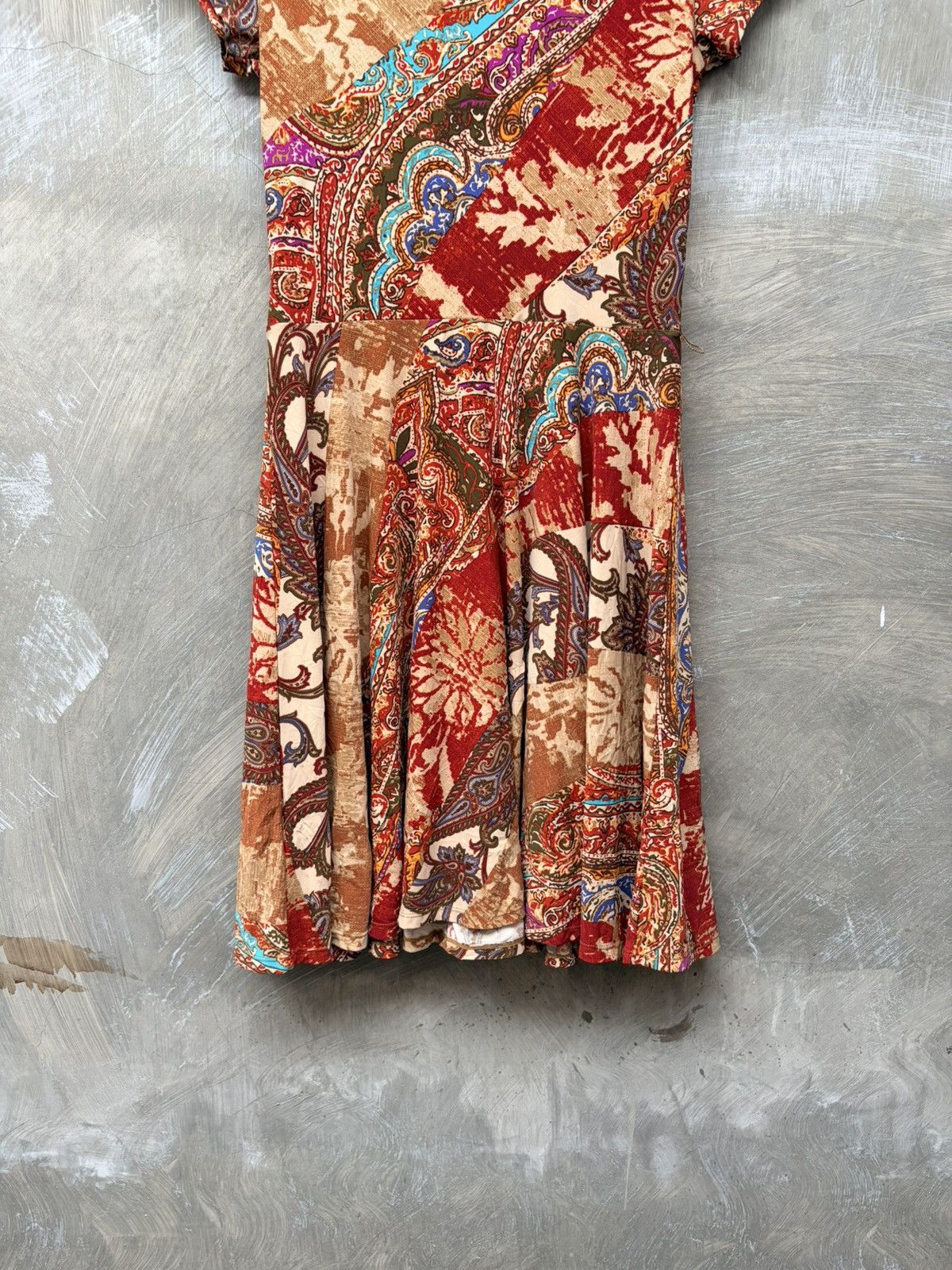 Lauren Ralph Lauren Vintage Lauren Ralph Lauren Batik Pattern Women Midi Dress Size M / US 6-8 / IT 42-44 - 10 Thumbnail