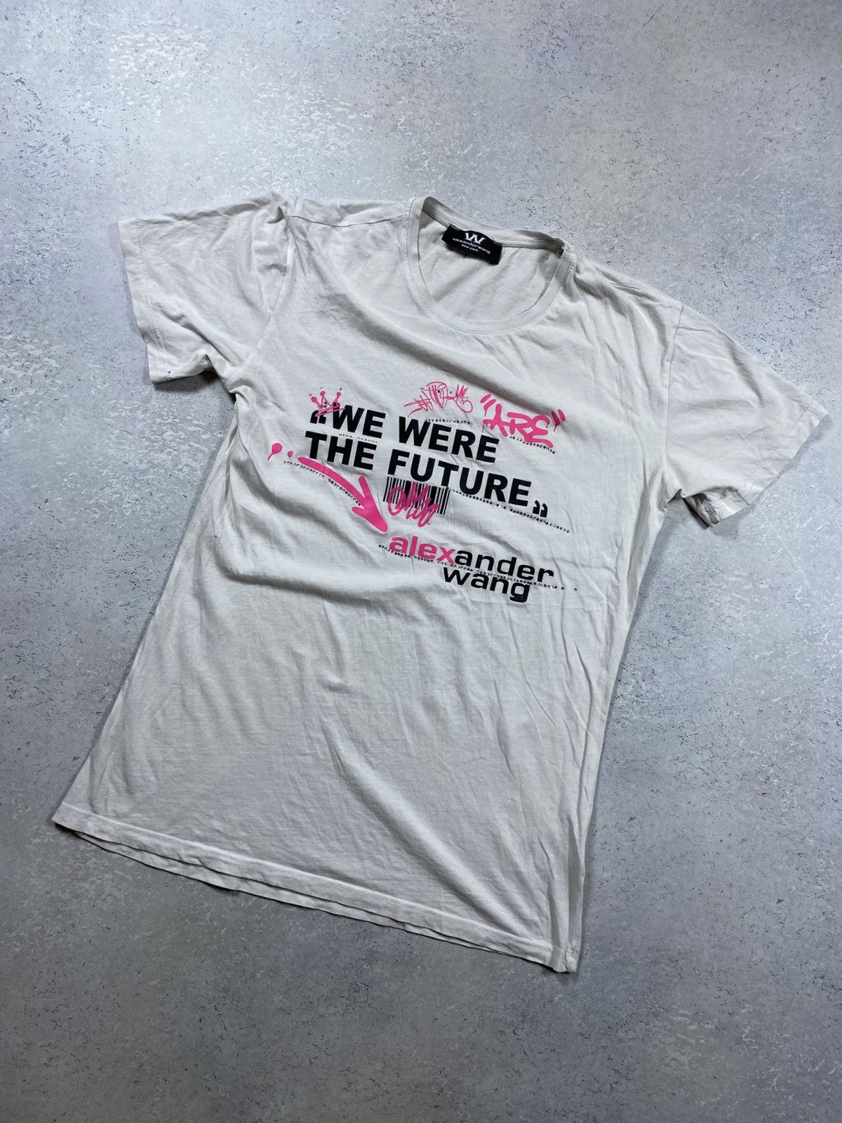 Alexander Wang Alexander Wang White T-Shirt With Big Logo Size Medium Size US M / EU 48-50 / 2 - 2 Thumbnail
