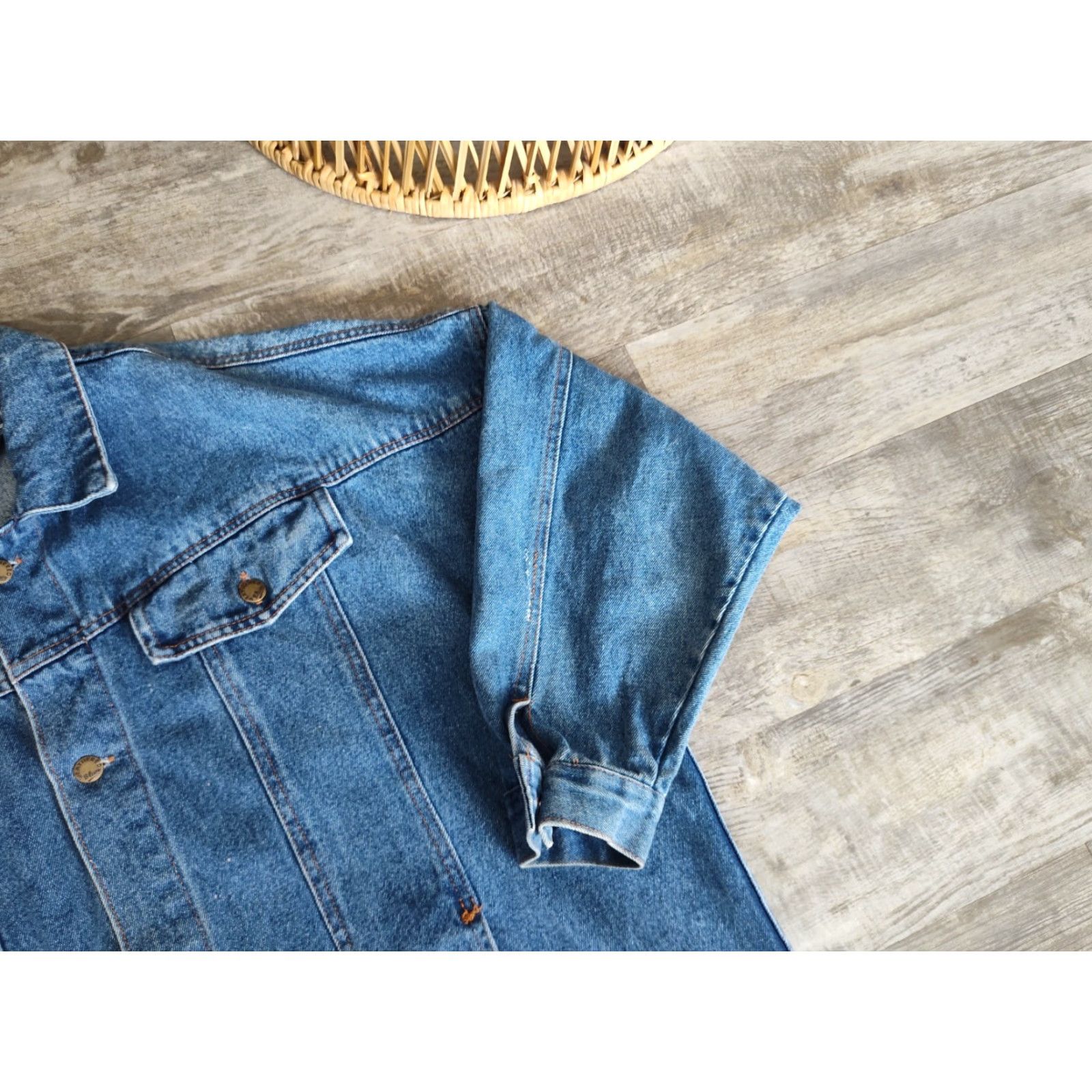 Vintage VINTAGE Weathered Blues by Polo Ralph Lauren Women's Oversized Denim Jacket M Blue 90s Classic Designer Casual Size 32" / US 10 / IT 46 - 2 Thumbnail
