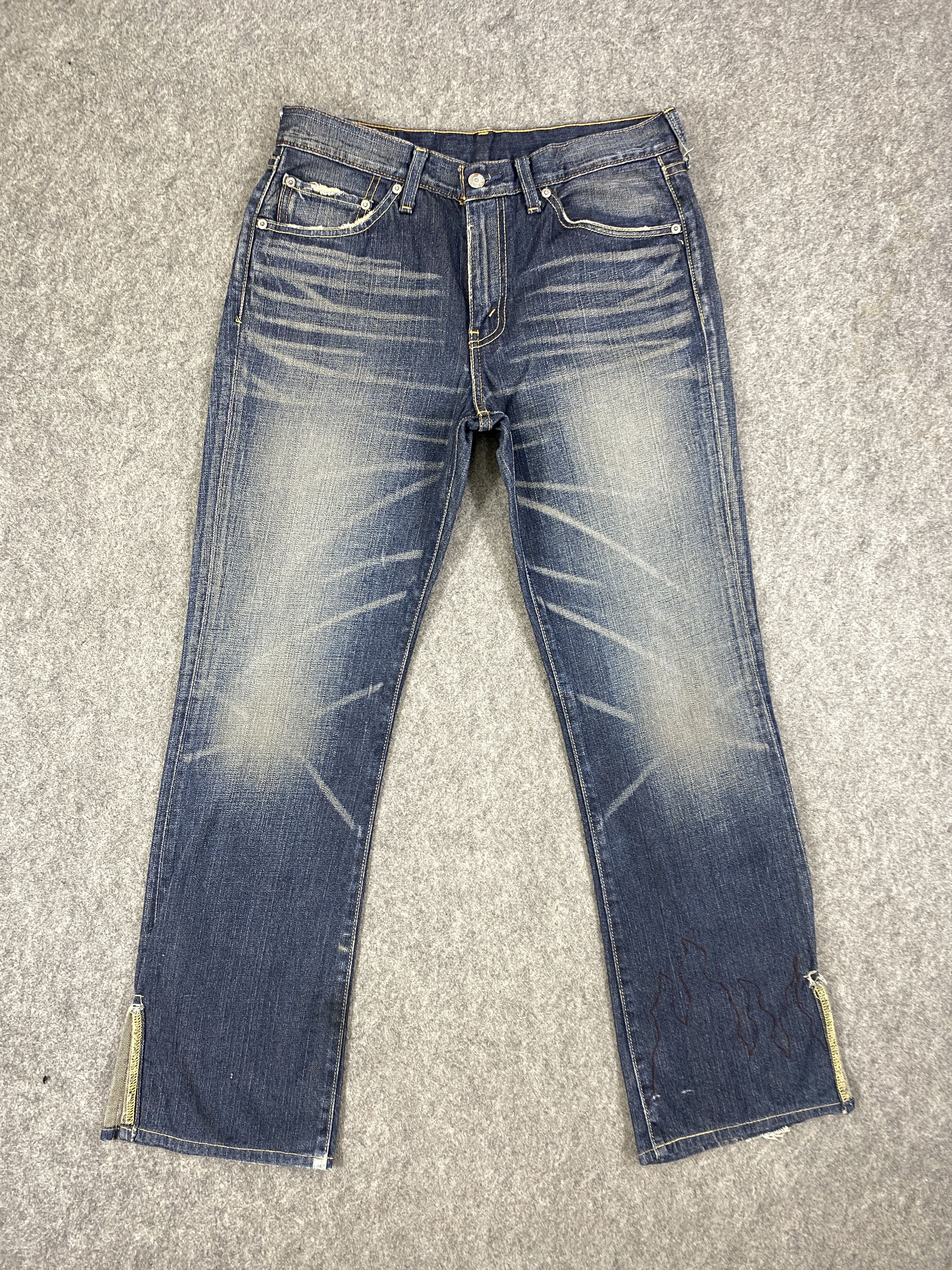 If Six Was Nine Faded Blue Vintage 517 Levis Flare Jeans 32x30 - JN3182 Size US 32 / EU 48 - 1 Thumbnail