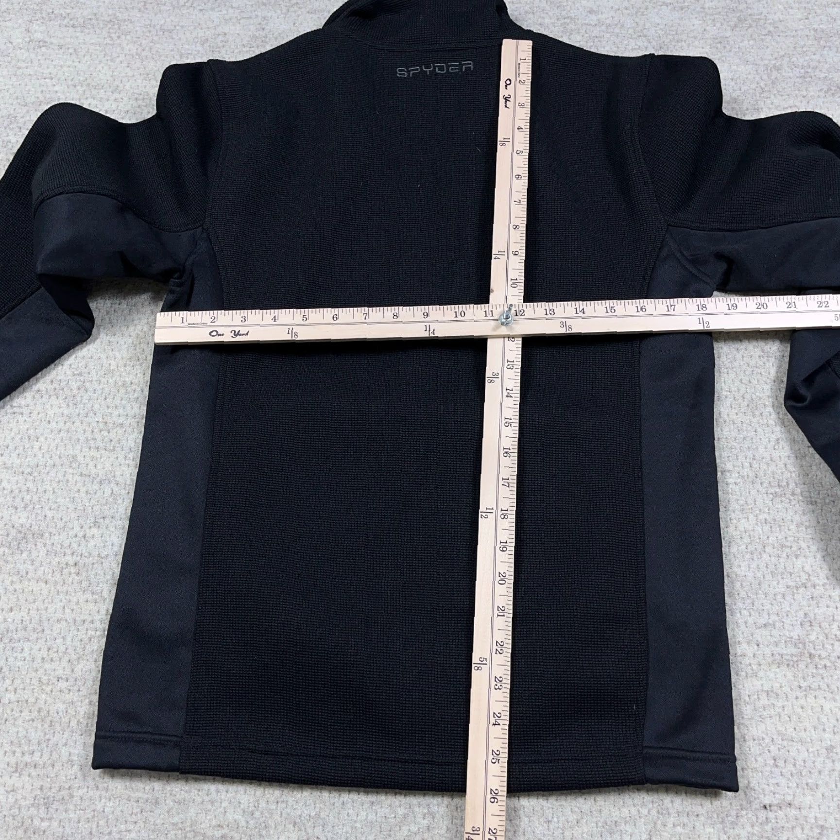 Spyder Spyder Men Sweater Pullover Mock Neck 1/4 Zip Waffle Knit Black Thermal Knit All Seasons - Regular Fit, Size S Size US S / EU 44-46 / 1 - 6 Thumbnail