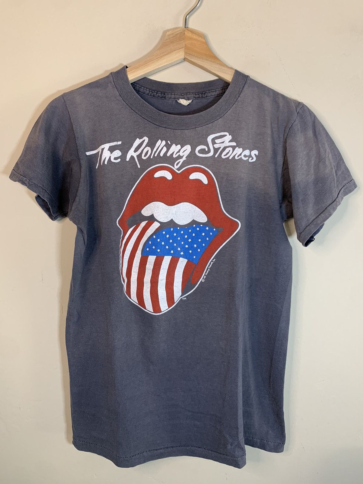 Band Tees × The Rolling Stones × Vintage *RARE* Vintage 1981 Rolling Stones Tour Single Stitch Shirt Size US XS / EU 42 / 0 - 1 Thumbnail