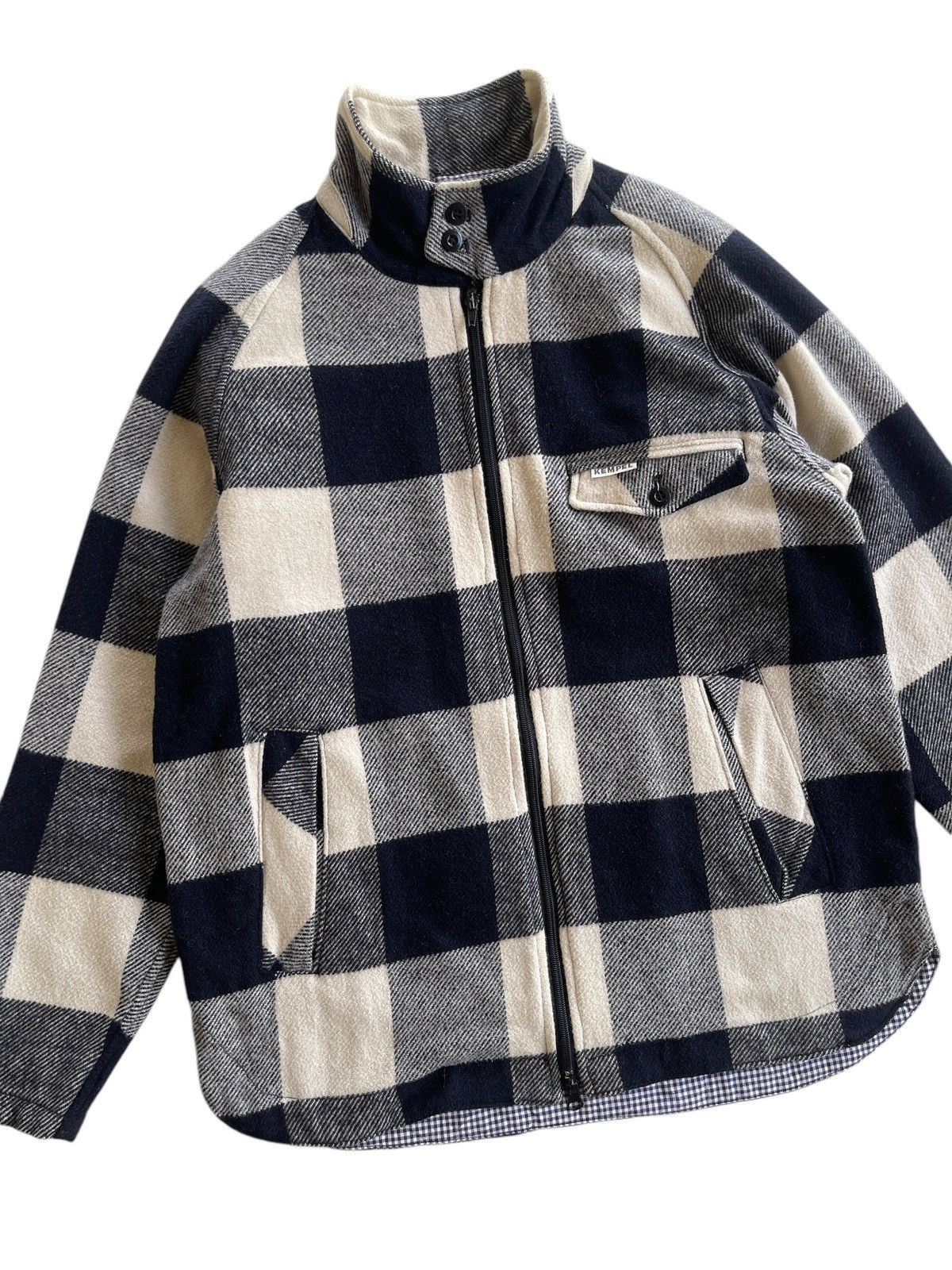 Vintage Vintage Kempel Checkered Zipper Jacket Size US M / EU 48-50 / 2 - 5 Thumbnail