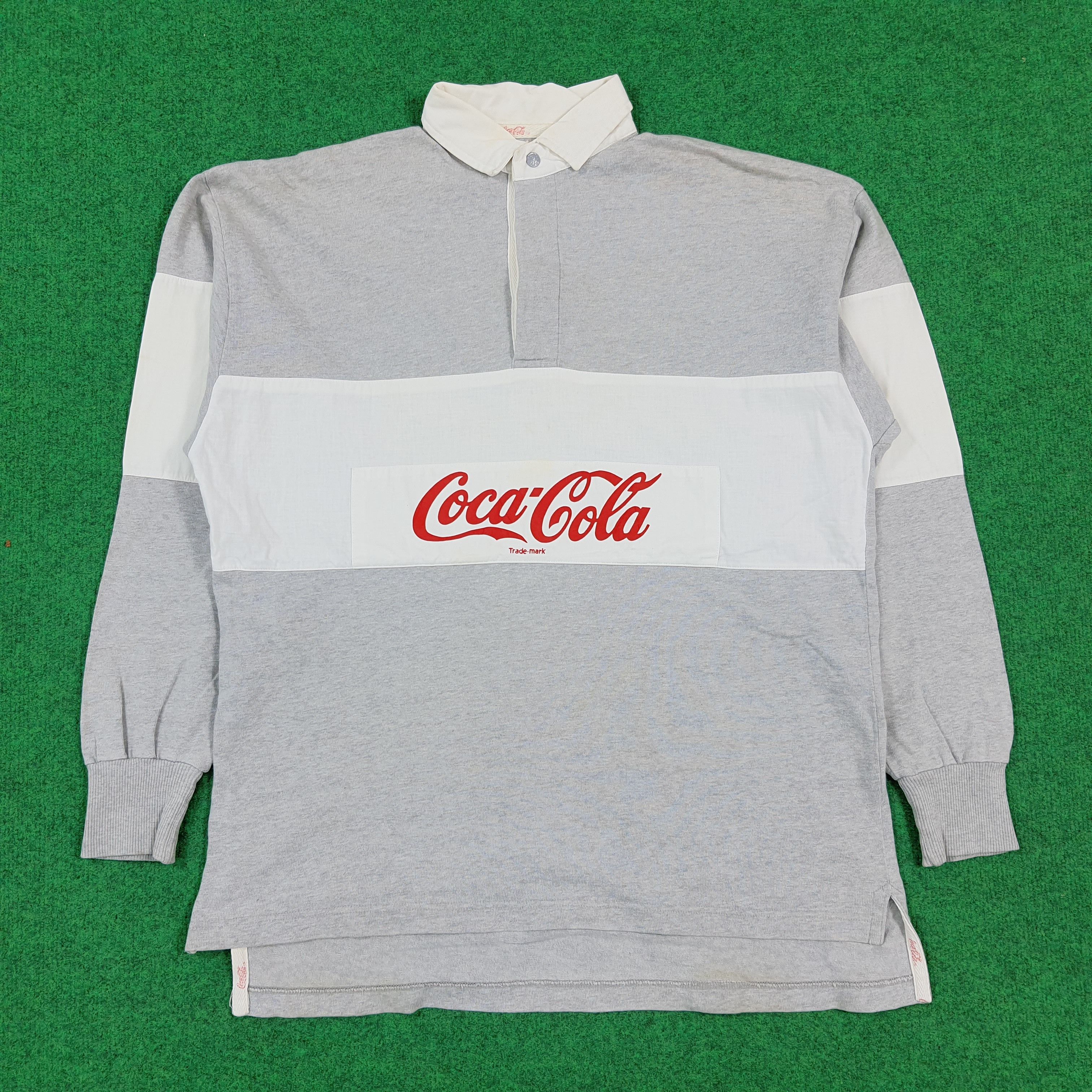 Coca Cola Vintage Coca Cola streetwear Retro Polo Long Sleeve C301N13 Size US L / EU 52-54 / 3 - 1 Thumbnail