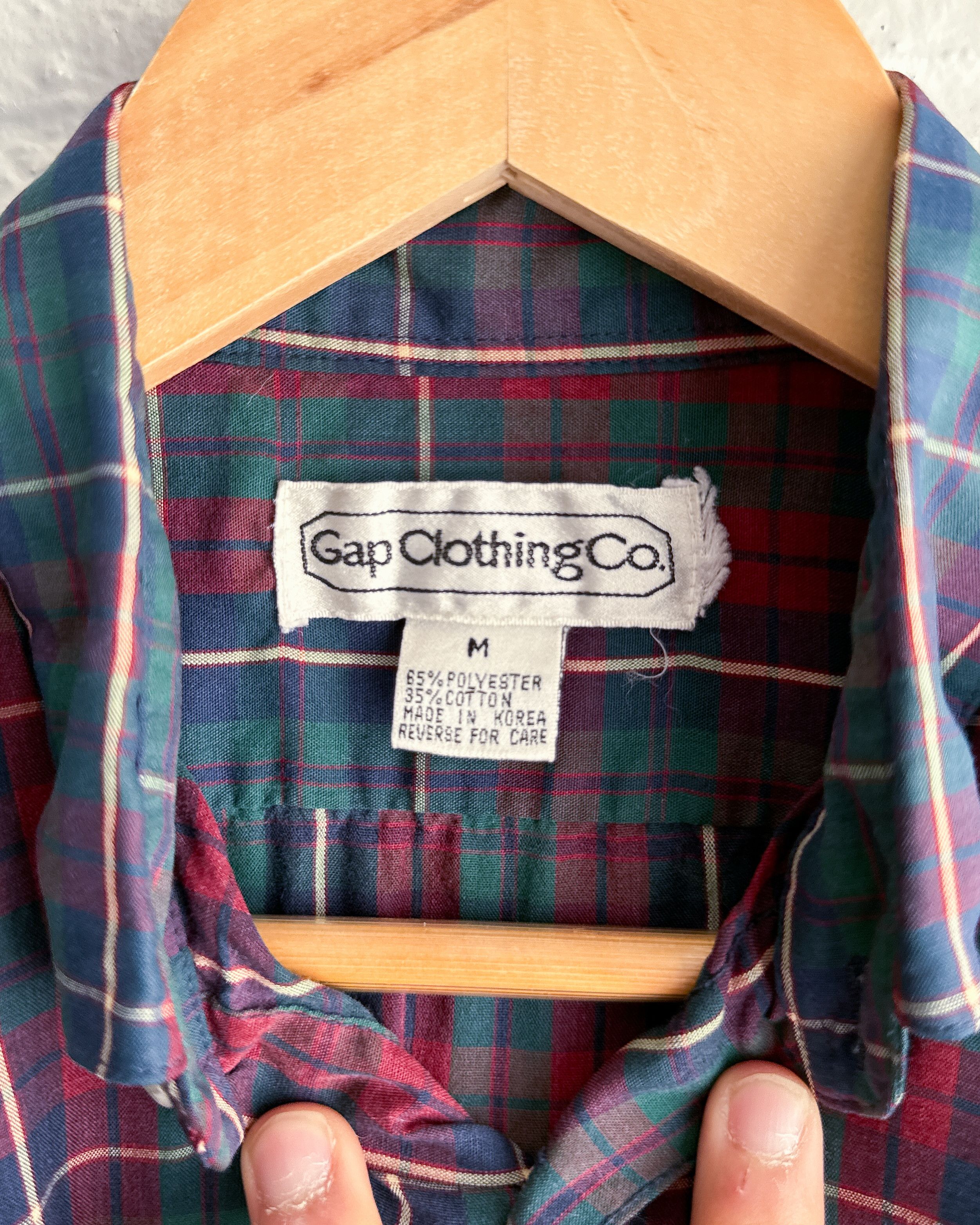 Gap Vintage 90s Gap Plaid Long Sleeve Button Down Shirt Men's M Size US M / EU 48-50 / 2 - 2 Thumbnail