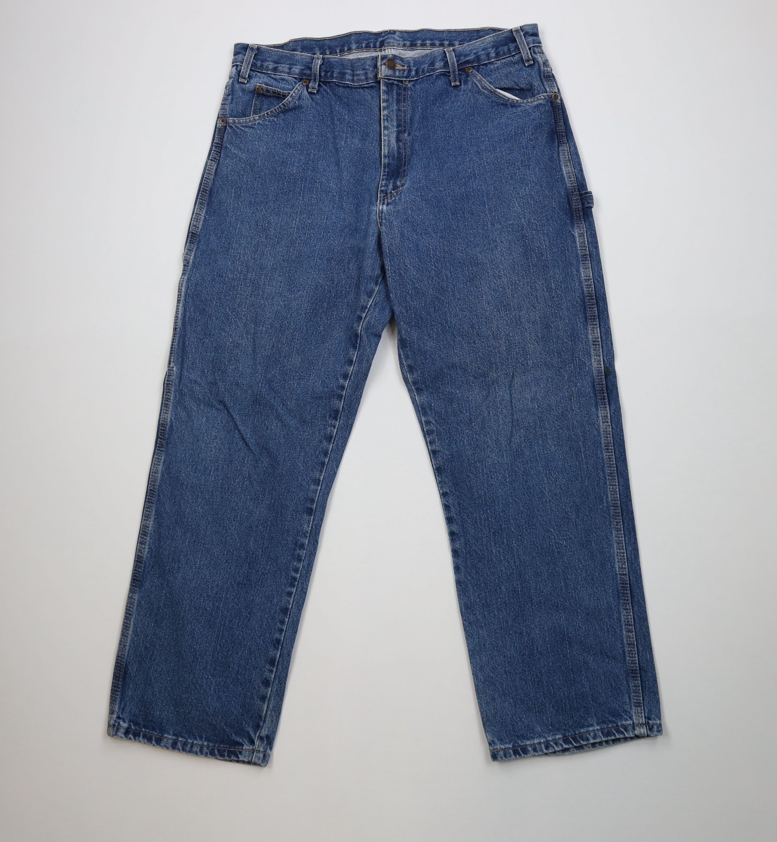 Dickies Vintage Y2K Dickies Wide Leg Dungaree Denim Jeans Blue Size US 38 / EU 54 - 1 Thumbnail