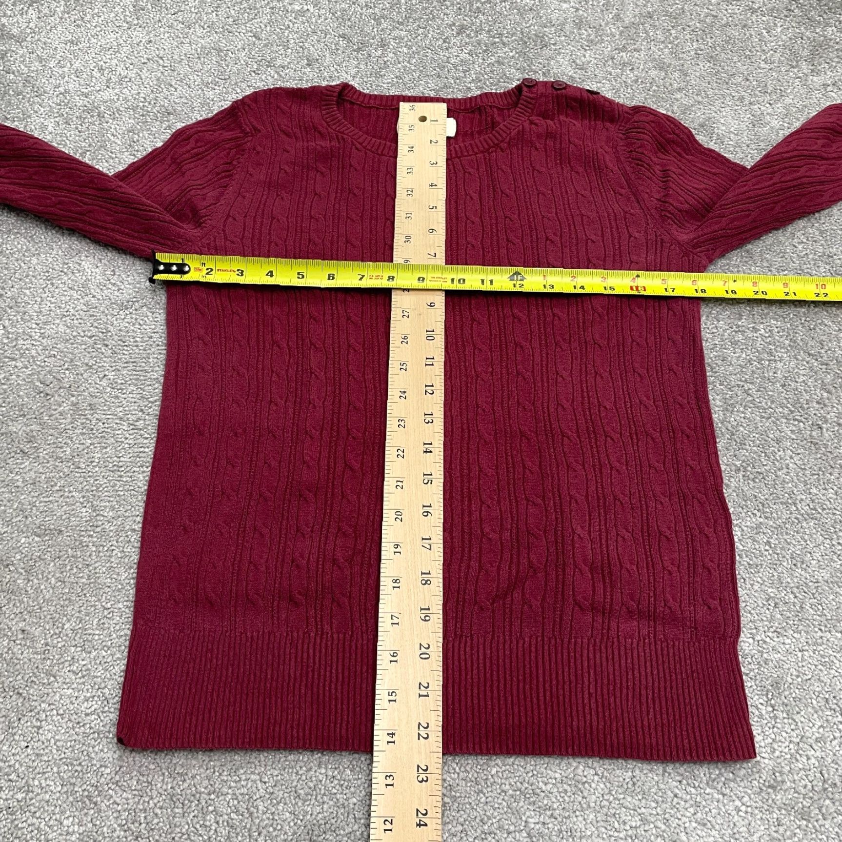 Vintage Sonoma Knit Pullover Sweater Womens M Red Crew Neck Cotton Casual Size M / US 6-8 / IT 42-44 - 7 Thumbnail