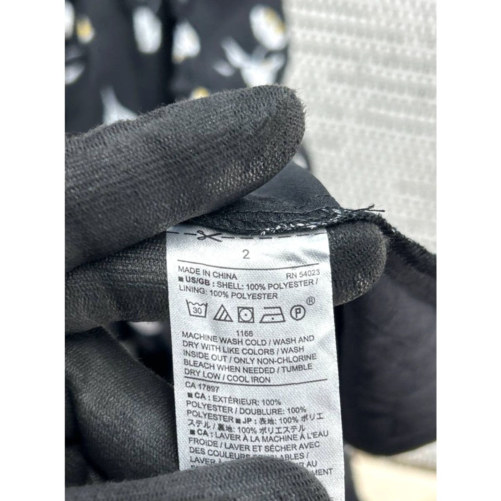 Banana Republic Banana Republic Dress Womens 2 Black Floral Wrap Blouson V-Neck Sleeveless Knee Length Party/Cocktail Casual Size XS / US 0-2 / IT 36-38 - 5 Thumbnail