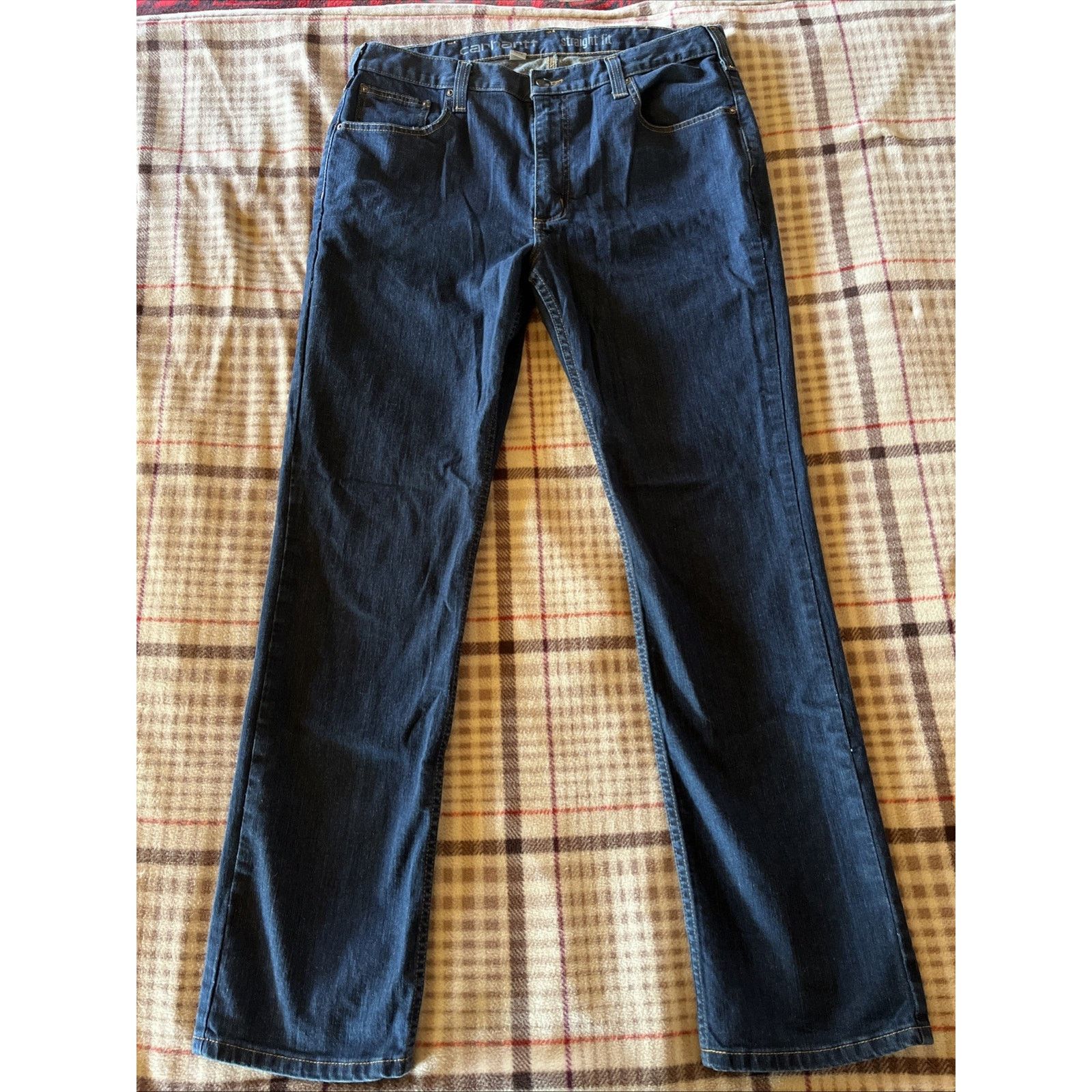 Carhartt Carhartt Men's 36x32 Blue Jeans Denim Straight Fit Cotton Size US 36 / EU 52 - 2 Thumbnail