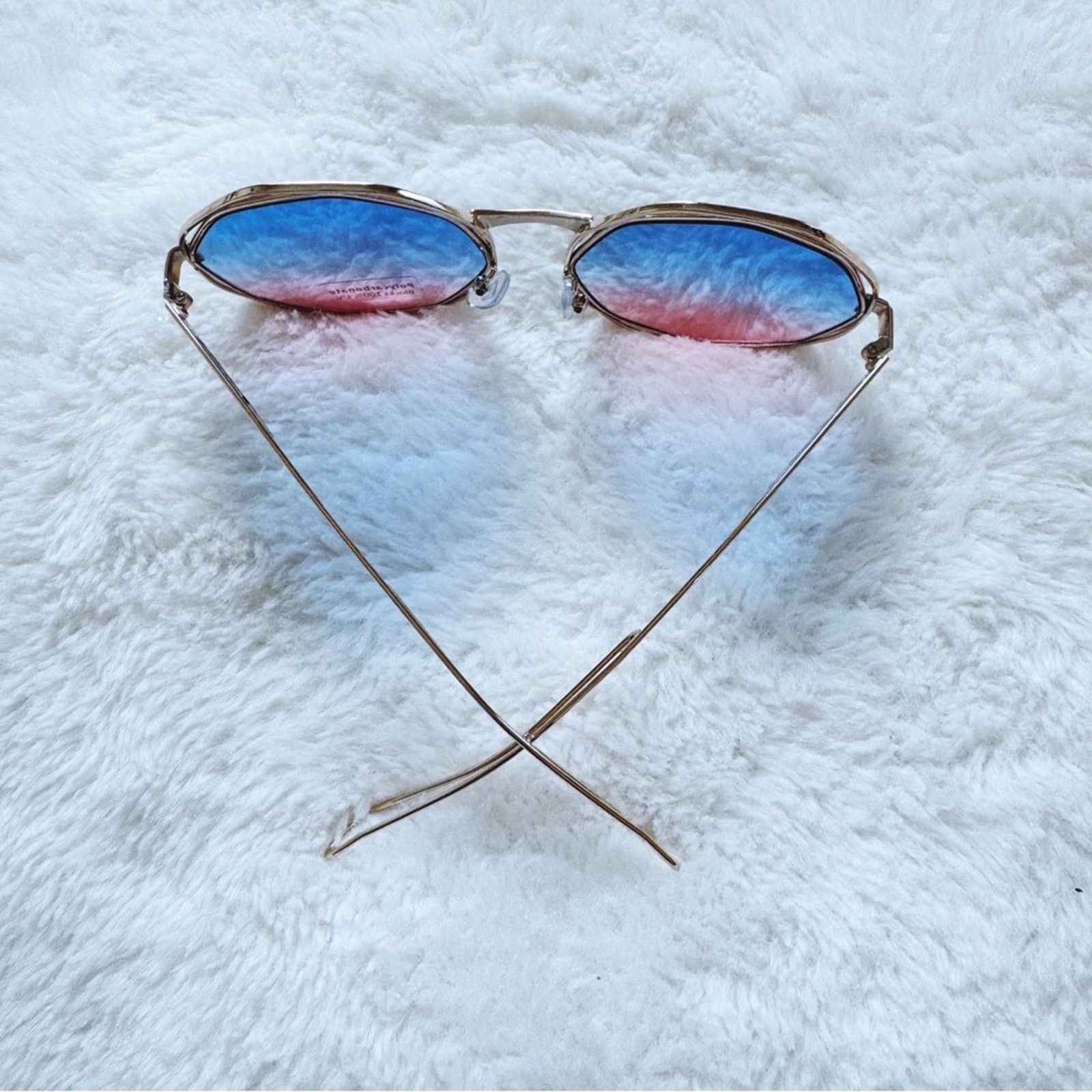 Other Seraphina Blue & Pink Geometric Sunglasses Size ONE SIZE - 9 Thumbnail