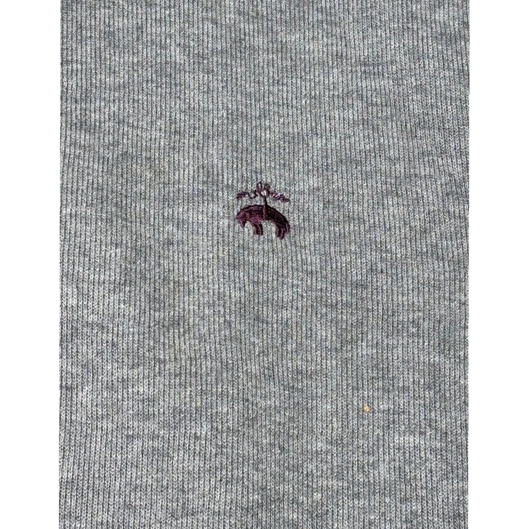 Brooks Brothers Brooks Brothers Mens Mock Neck Ribbed Sweater Gray Size L 100% Cotton Size US L / EU 52-54 / 3 - 2 Thumbnail