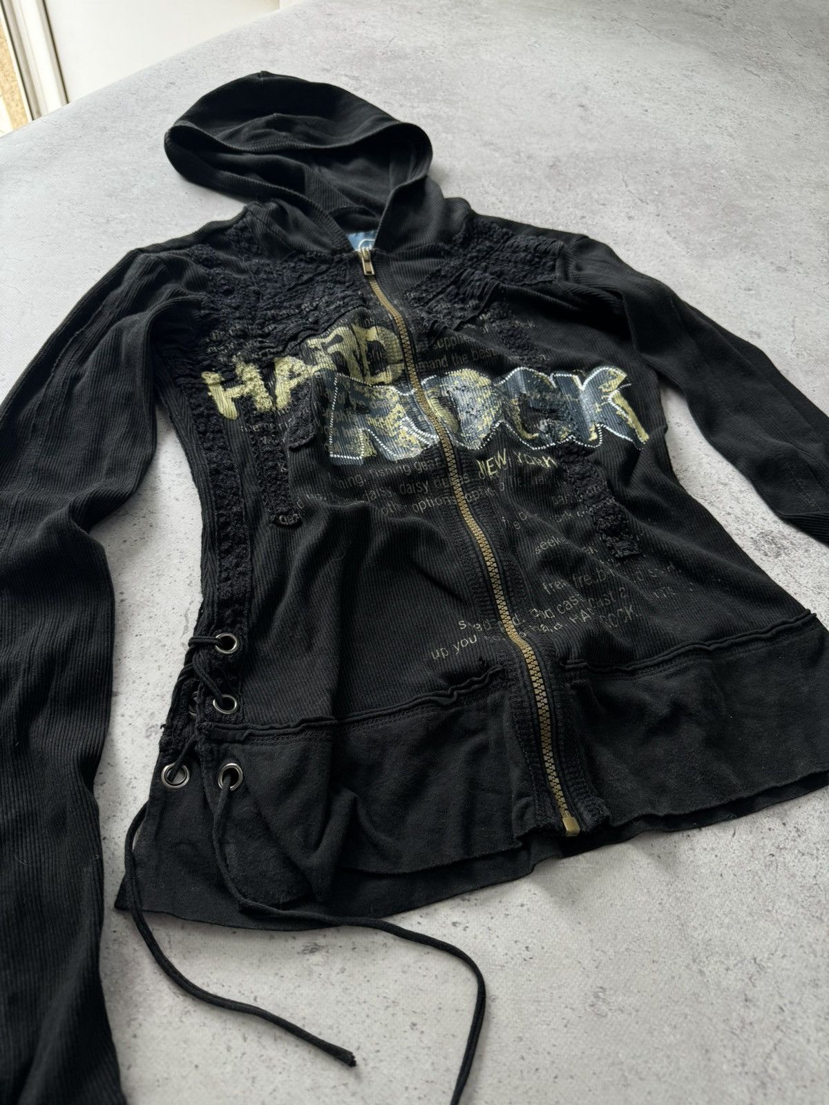 Hysteric Glamour Vintage 00s HardRock Distressed Bandage Zip Up Hoodie Size S / US 4 / IT 40 - 7 Thumbnail