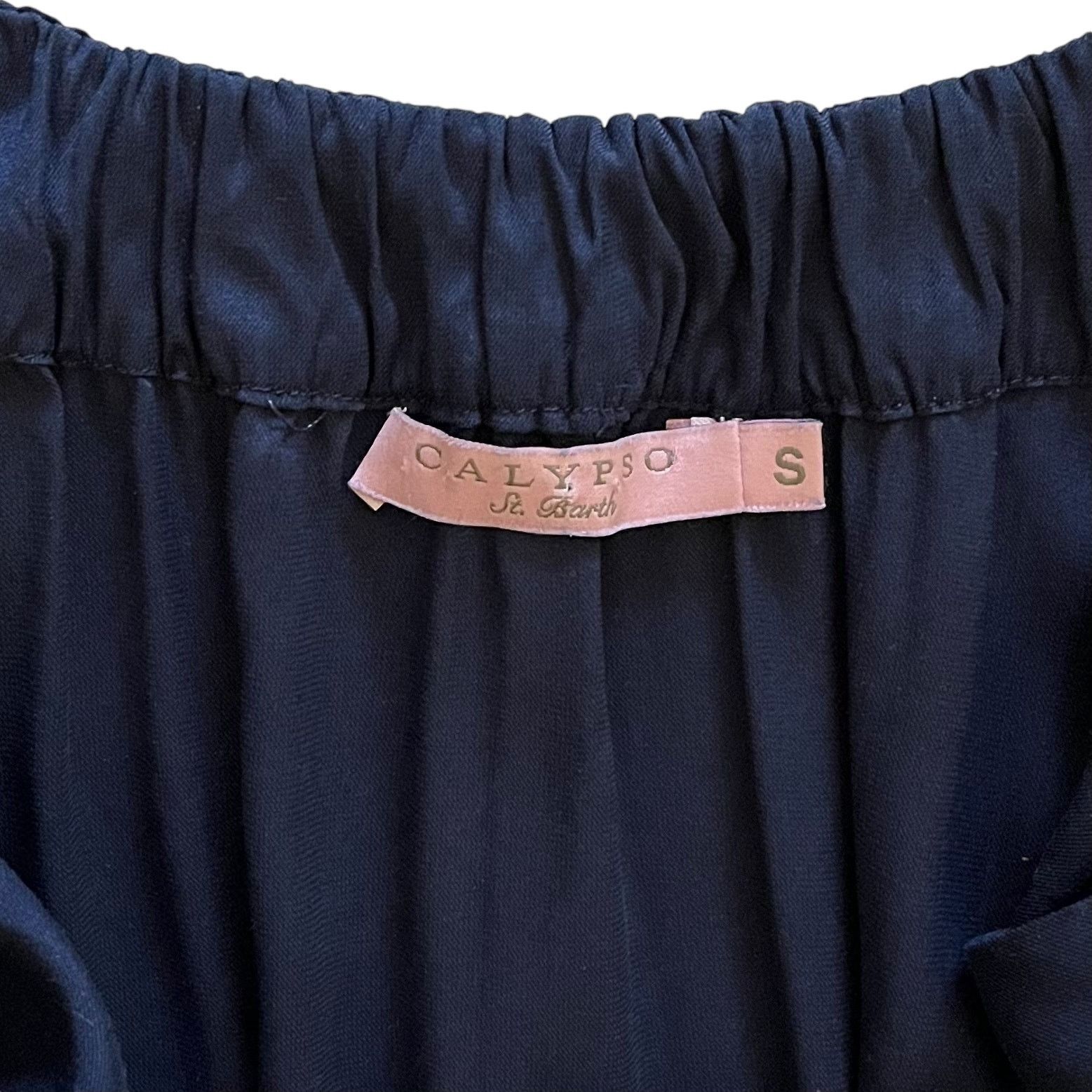 Other Calypso St Barth Navy Blue Stretch Silk Blouson Dress Size S / US 4 / IT 40 - 3 Thumbnail