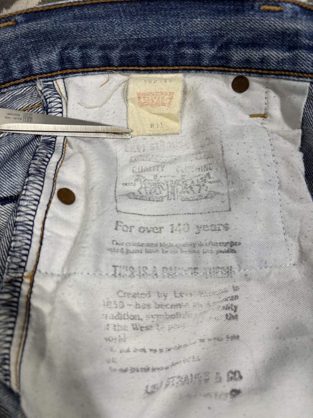 Levi's Vintage 90s Levis 502 Big E Selvedge Distressed Grunge Jeans Size US 30 / EU 46 - 20 Thumbnail