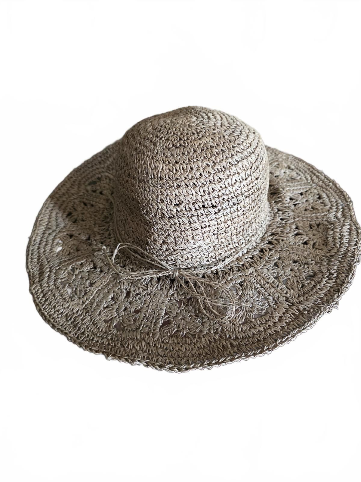 Other Tropical Trends Straw Sun Hat Floral Brim One Size Boho Fun Size ONE SIZE - 5 Thumbnail
