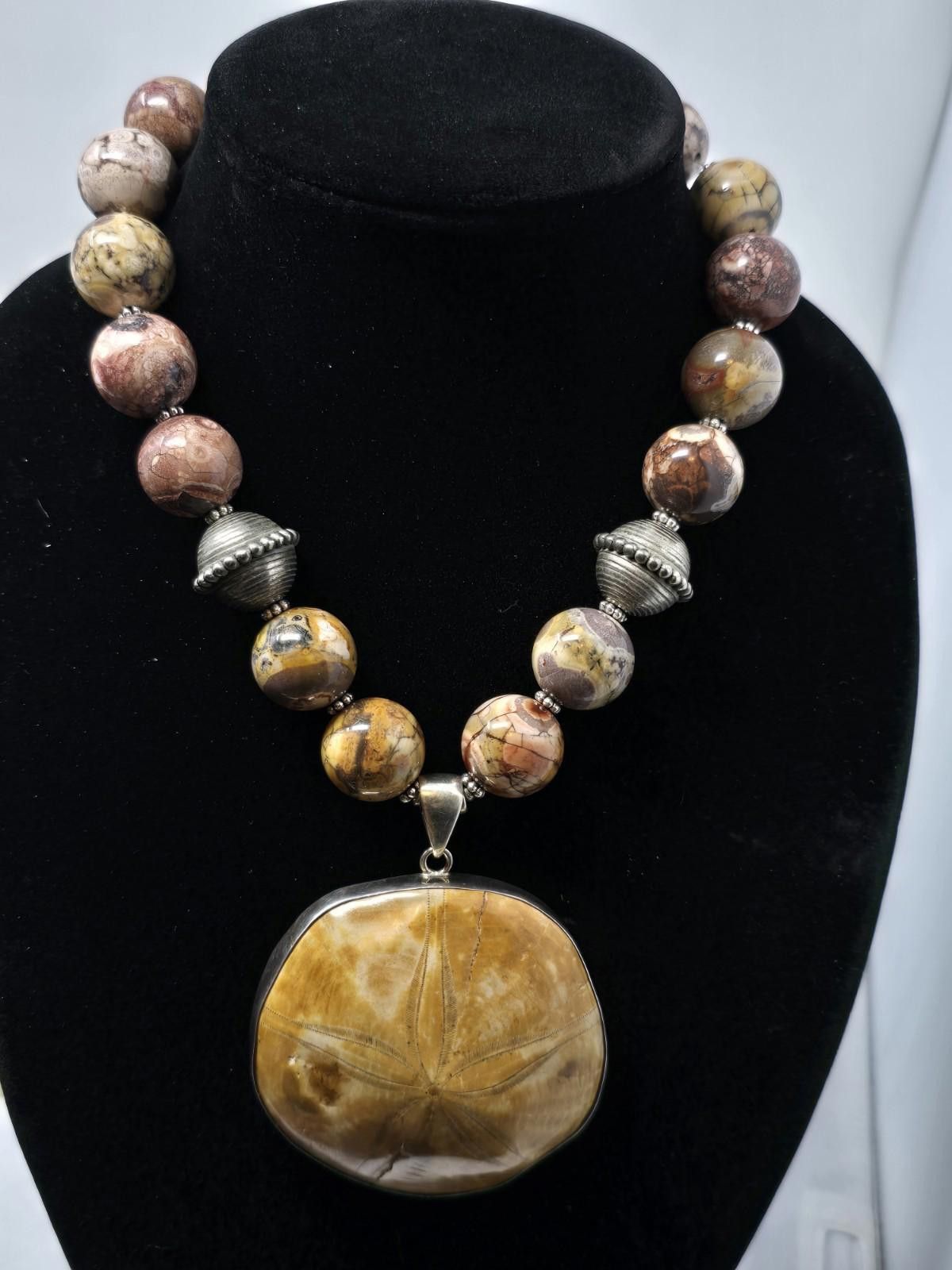 Other Charles Albert Sterling Silver Fossil Sand Dollar Necklace Size ONE SIZE - 1 Thumbnail
