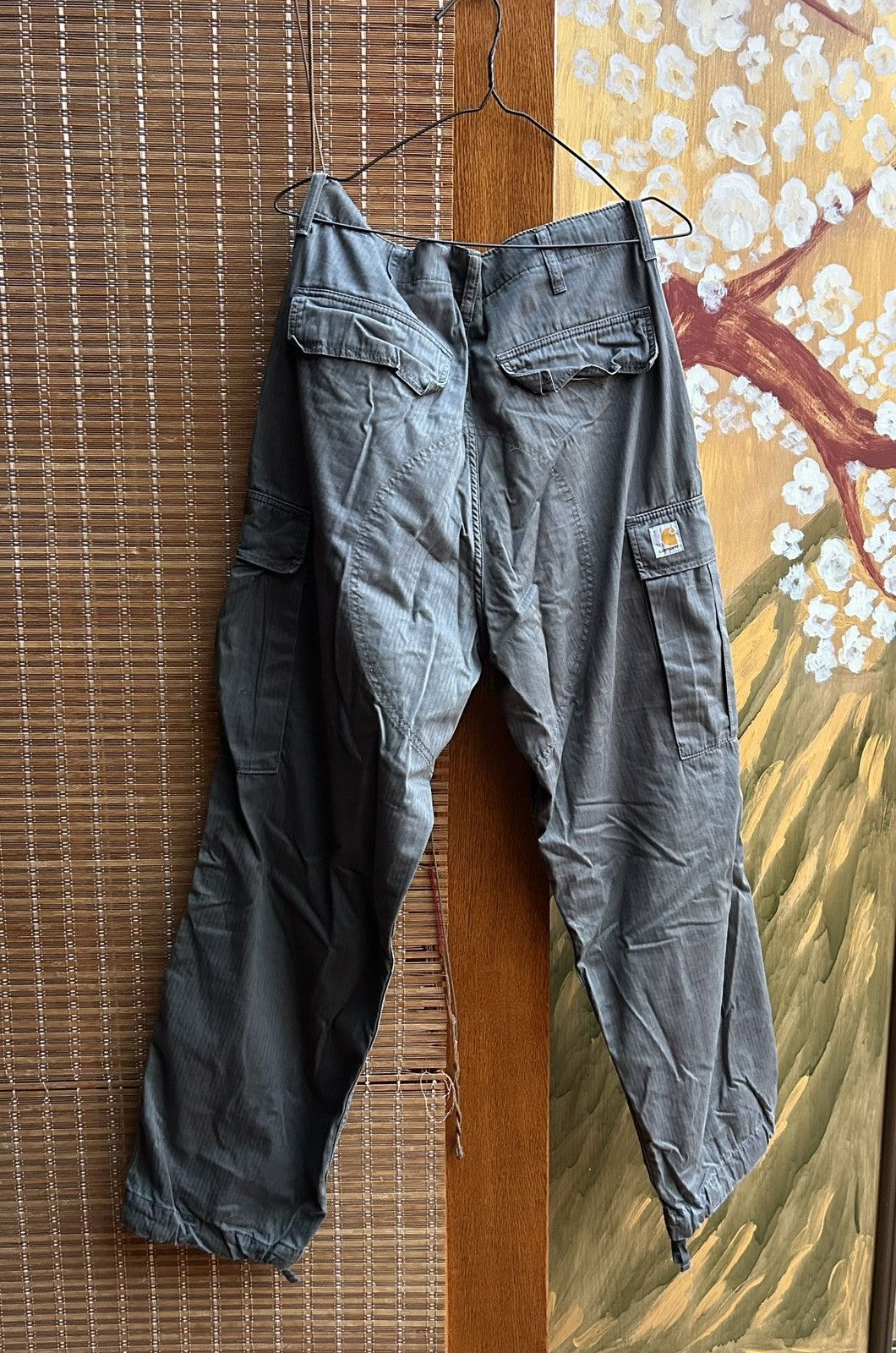 Carhartt Vintage Carhartt Cotton Twill Gray Cargo Pants Size 33x32 Size US 33 - 2 Thumbnail