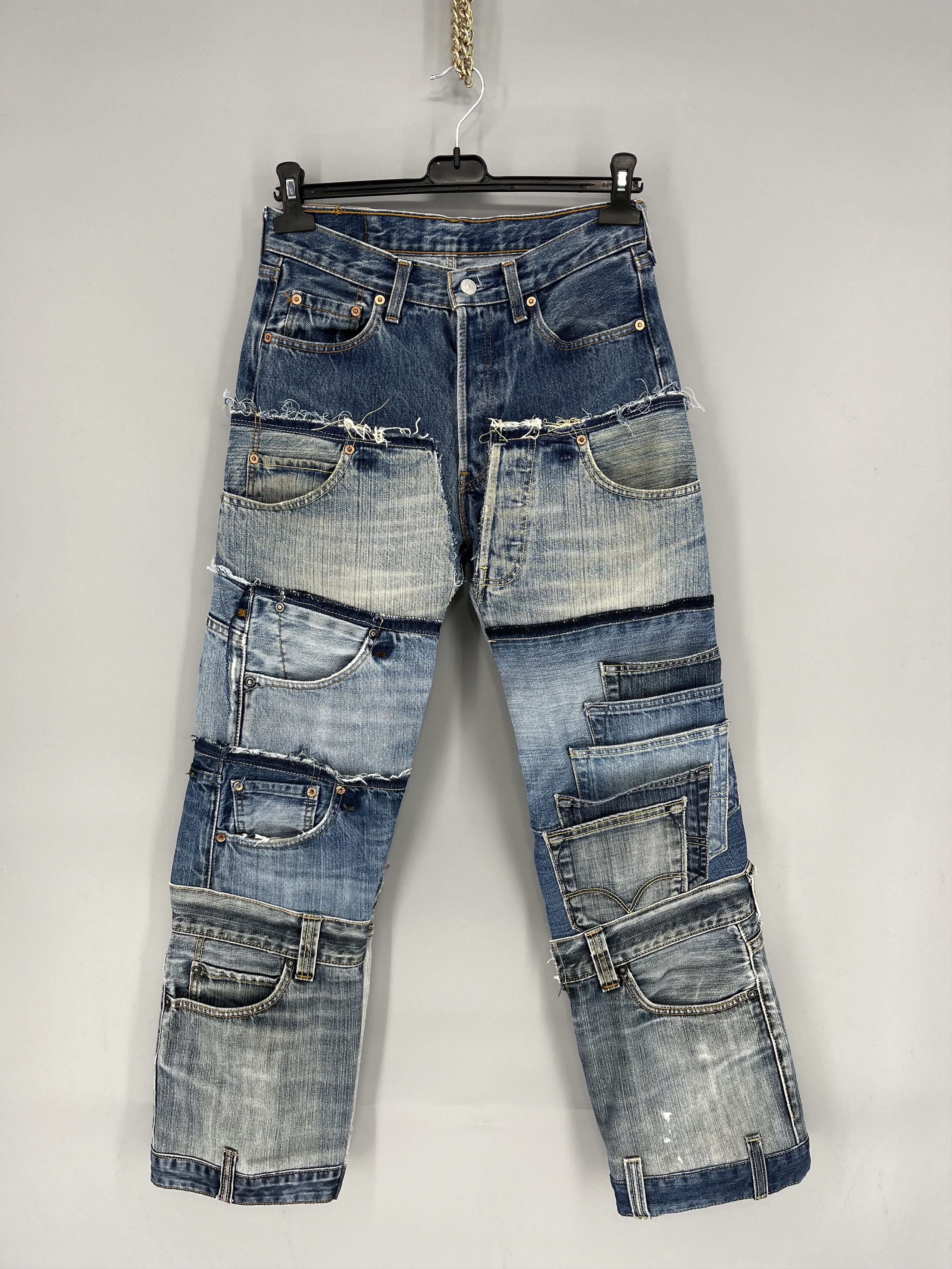 Other 90s Levi’s 501 Patchwork Multipocket Denim Custom Jeans USA Size US 31 - 1 Thumbnail