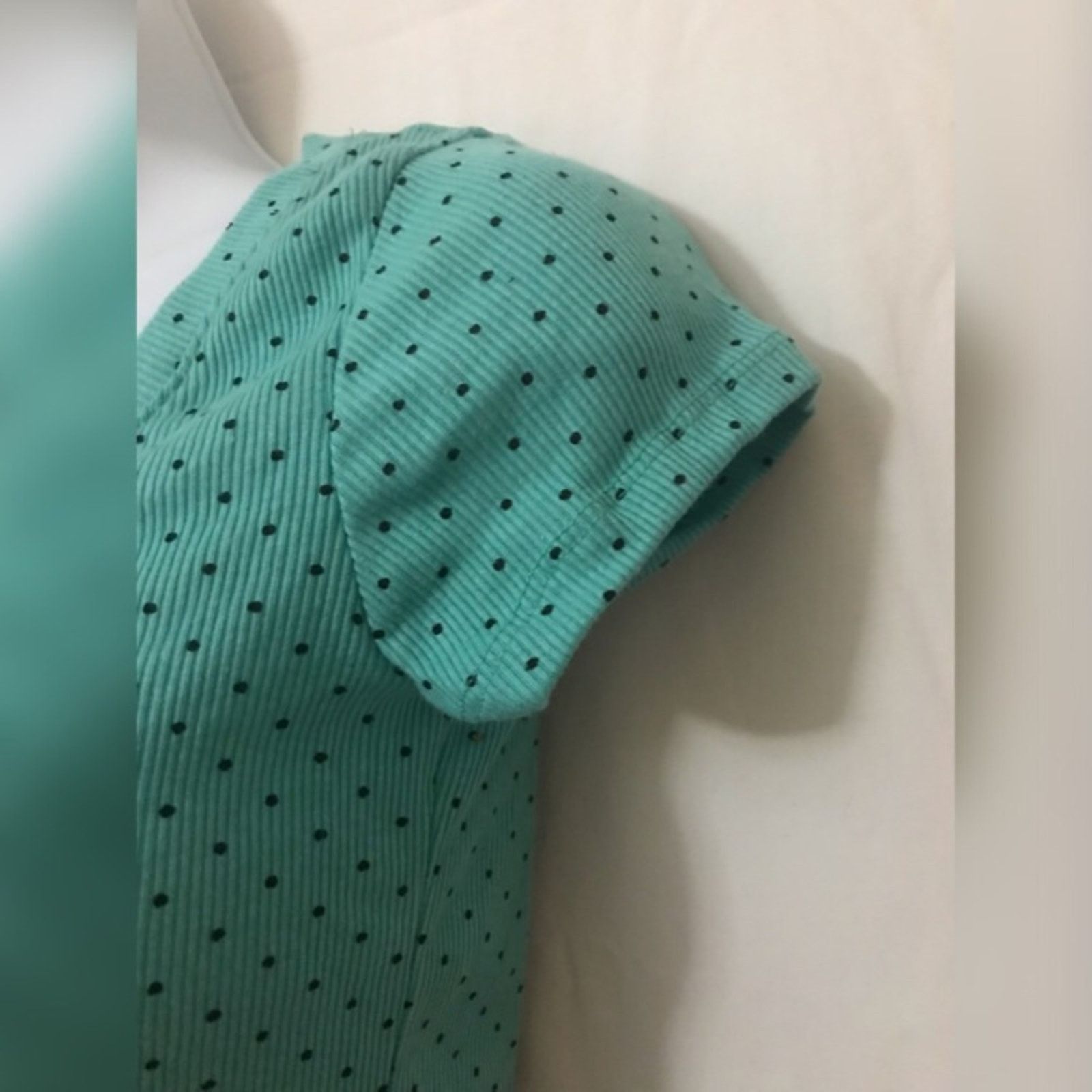 Other NWT Lena Turquoise Polka Dotted Floral Back Top Size S / US 4 / IT 40 - 3 Thumbnail