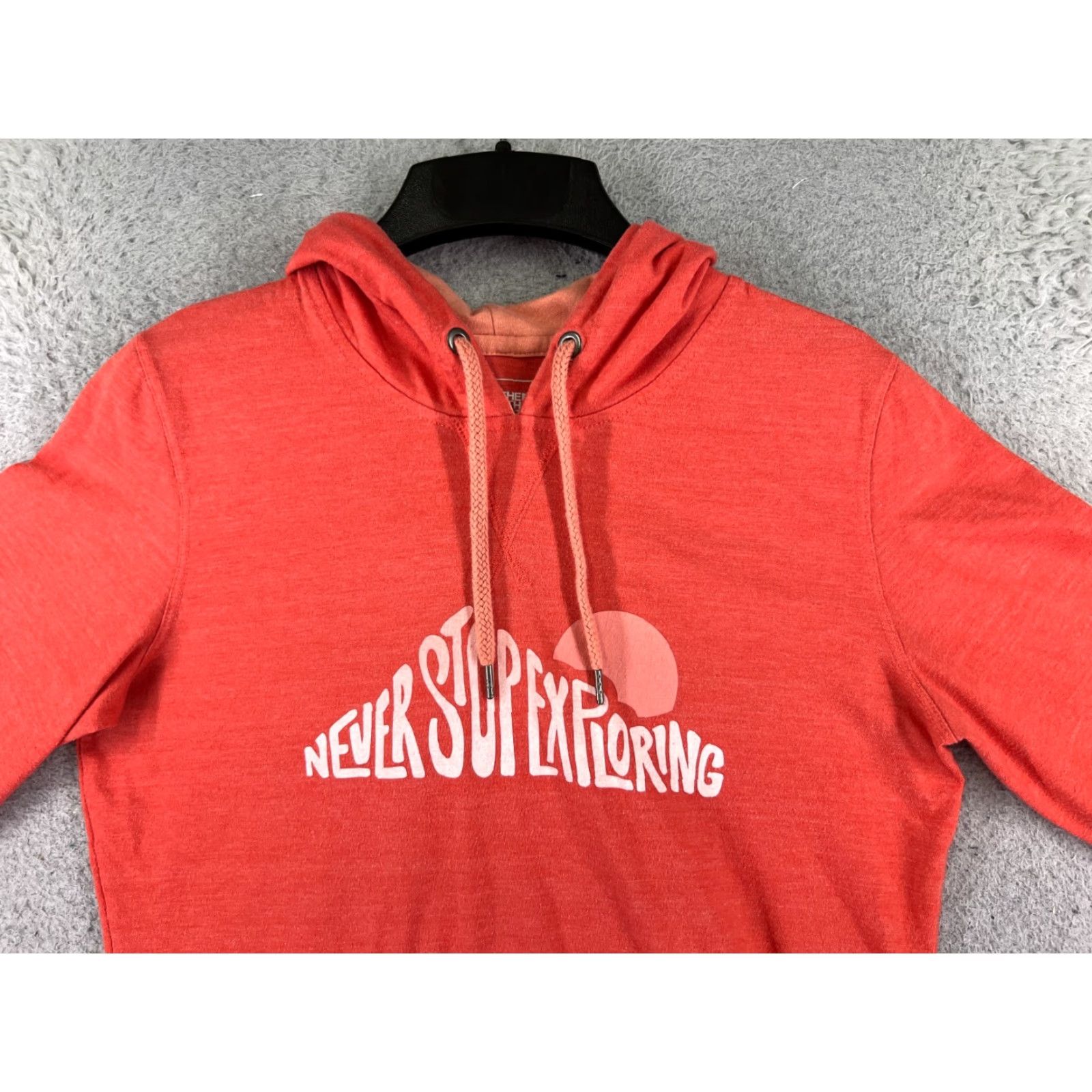 The North Face The North Face Hoodie Women Medium Orange Pullover Pocket Logo Crew Neck Jersey Knit Sweatshirt Size M / US 6-8 / IT 42-44 - 4 Thumbnail