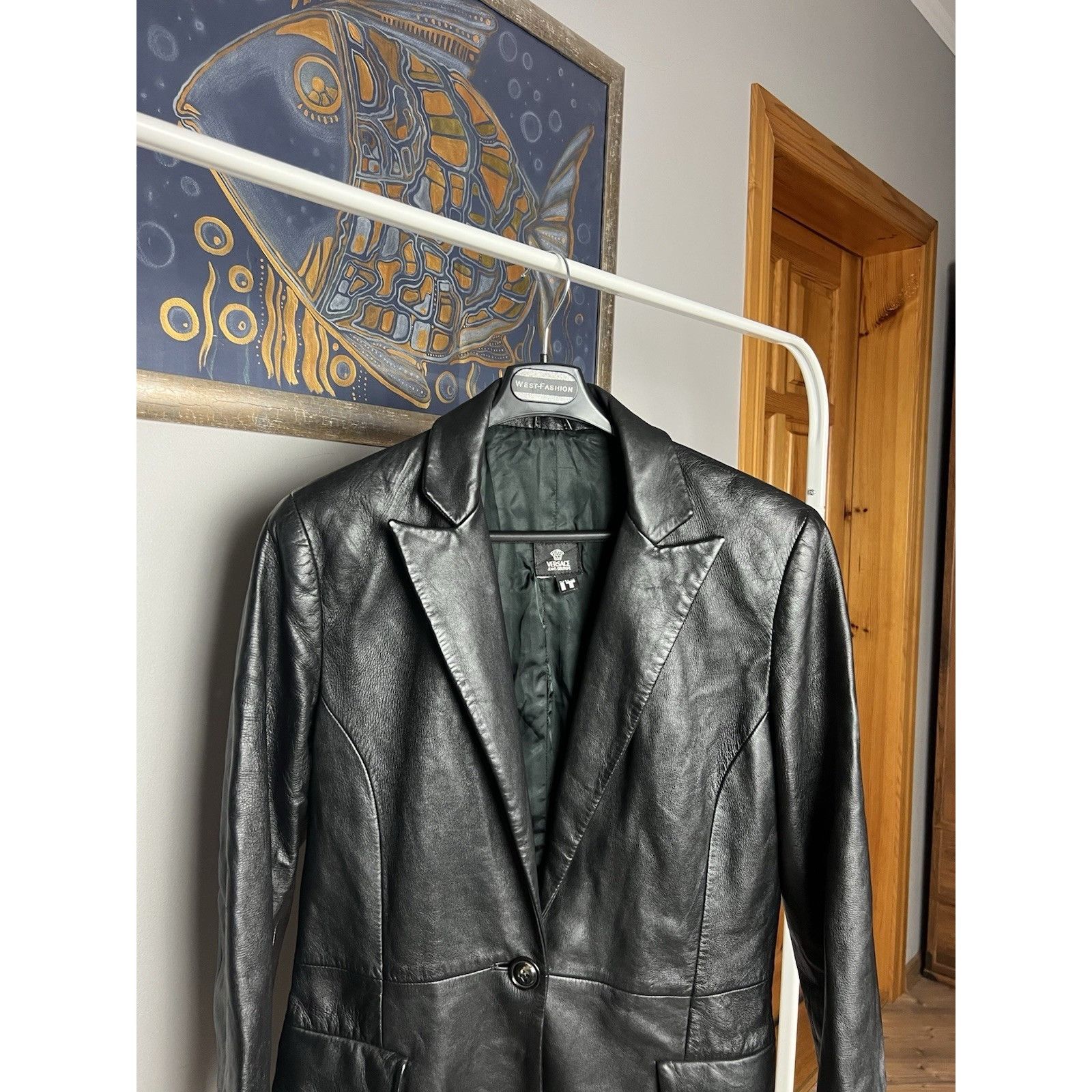 Versace Versace Jeans Couture Vintage Leather Fitted Cut Long Coat S Size S / US 4 / IT 40 - 3 Thumbnail