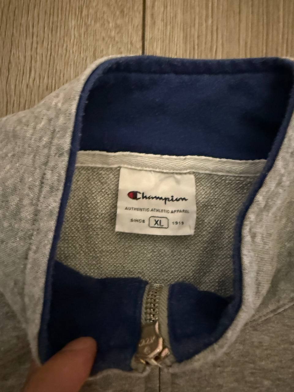 Champion vintage champion zip up hoodie mens xl gray/white Size US XL / EU 56 / 4 - 4 Thumbnail